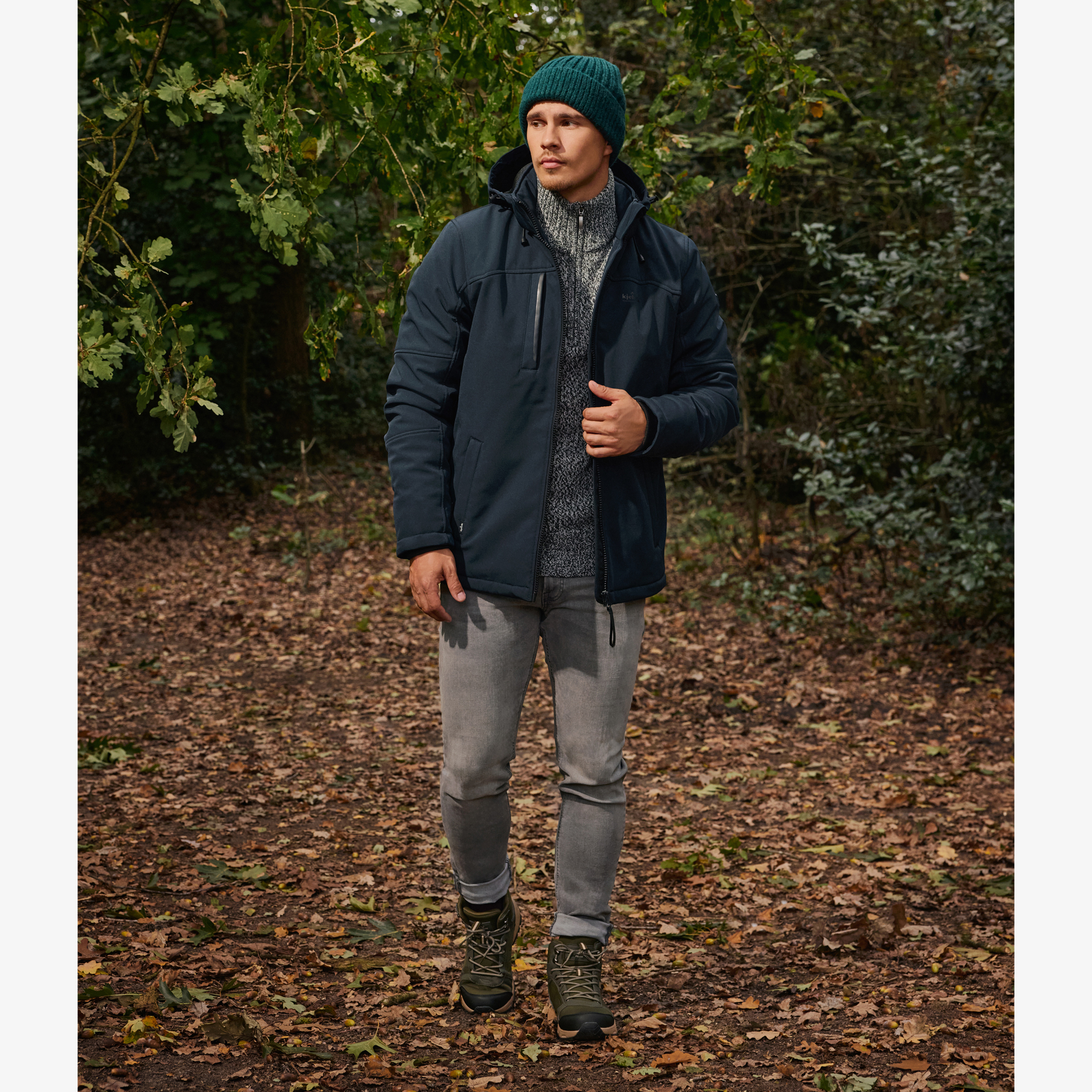 Kjelvik gewatteerde heren softshell jas blauw jassen – foto 5