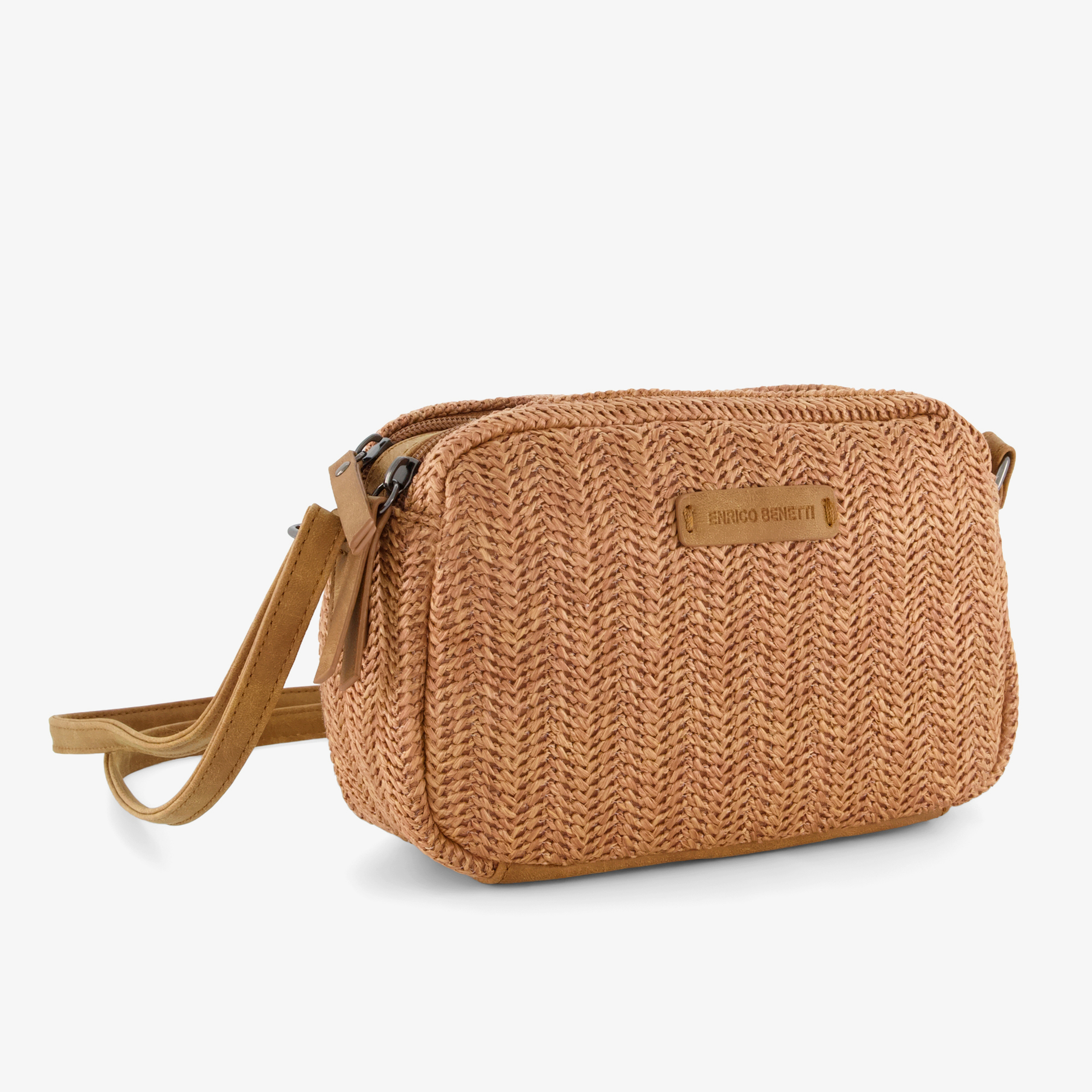 Enrico Benetti gevlochten dames schouder beige