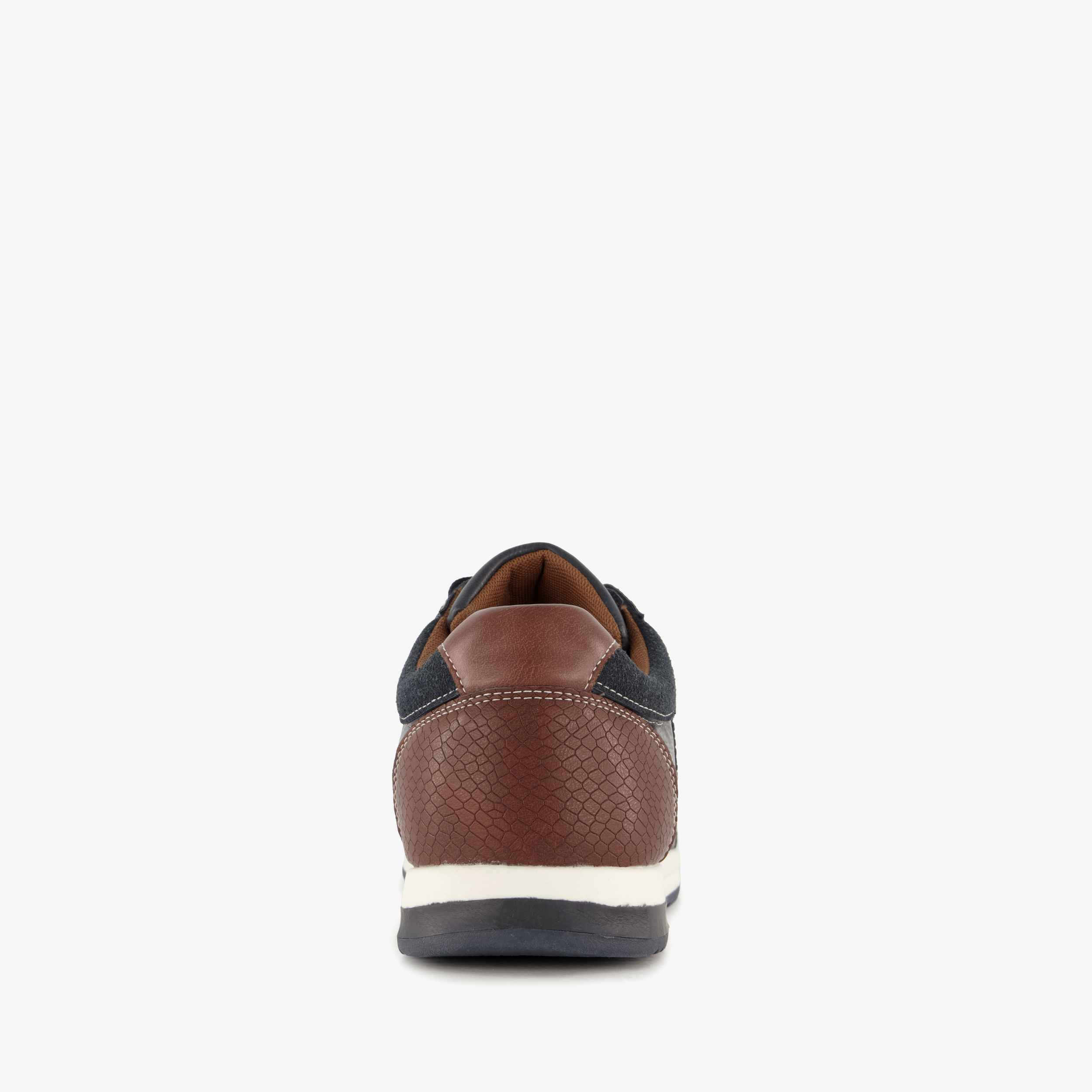 Blue Box heren sneakers blauw cognac – foto 2