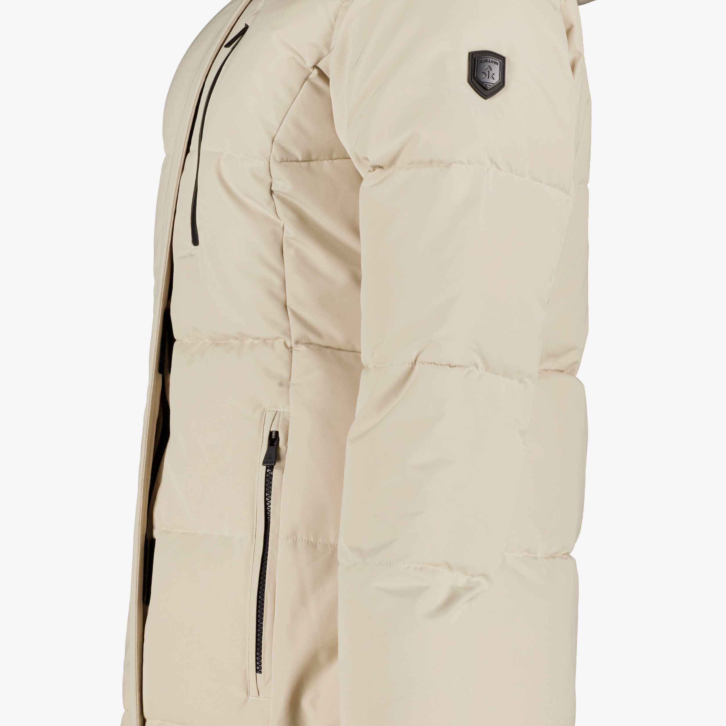 Kjelvik gewatteerde dames outdoor jas beige jassen – foto 2