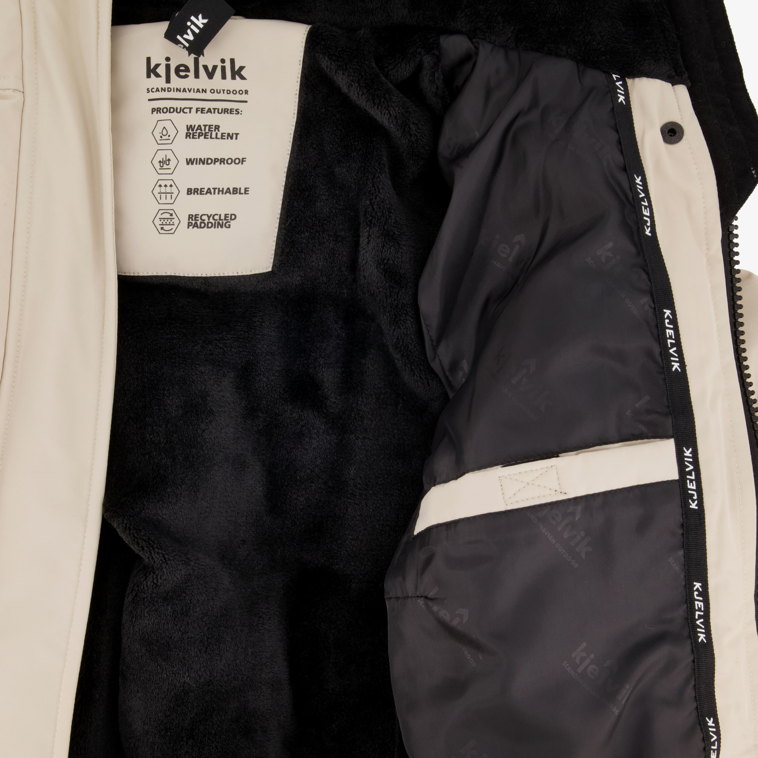 Kjelvik gewatteerde dames outdoor jas beige jassen – foto 4