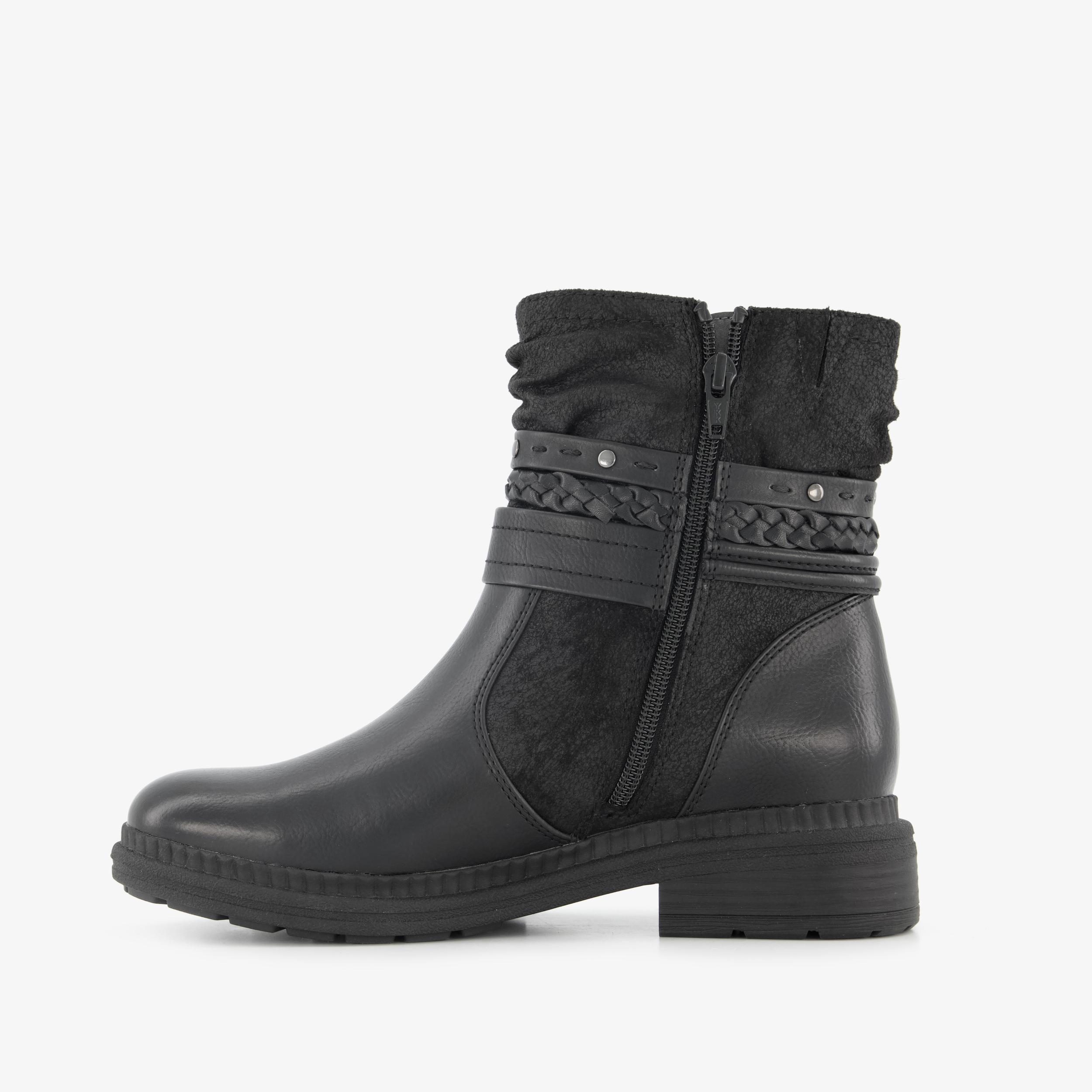 Jana dames boots met H leest zwart