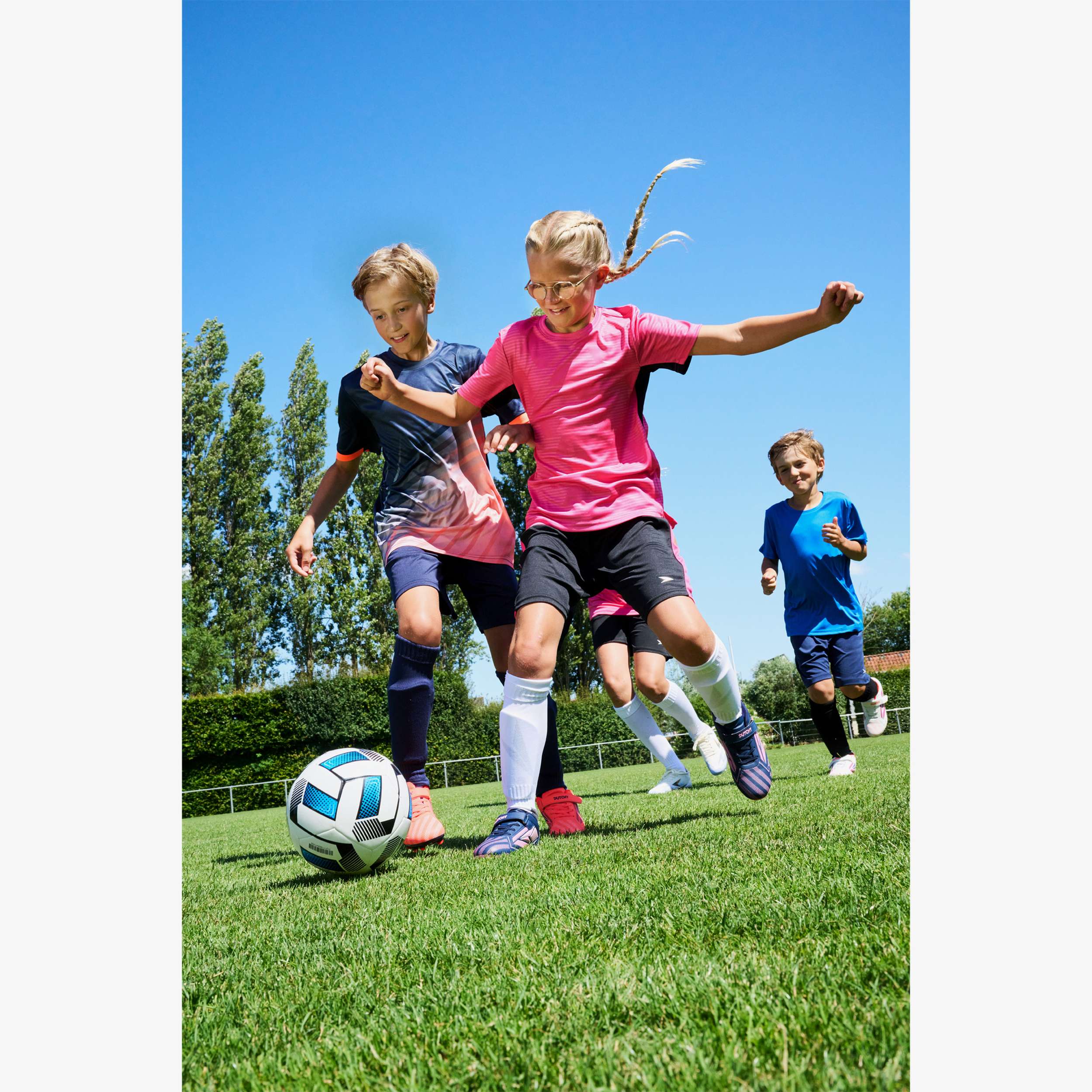 Dutchy Dry kinder voetbal T-shirt roze meisjes sport & spel – foto 3