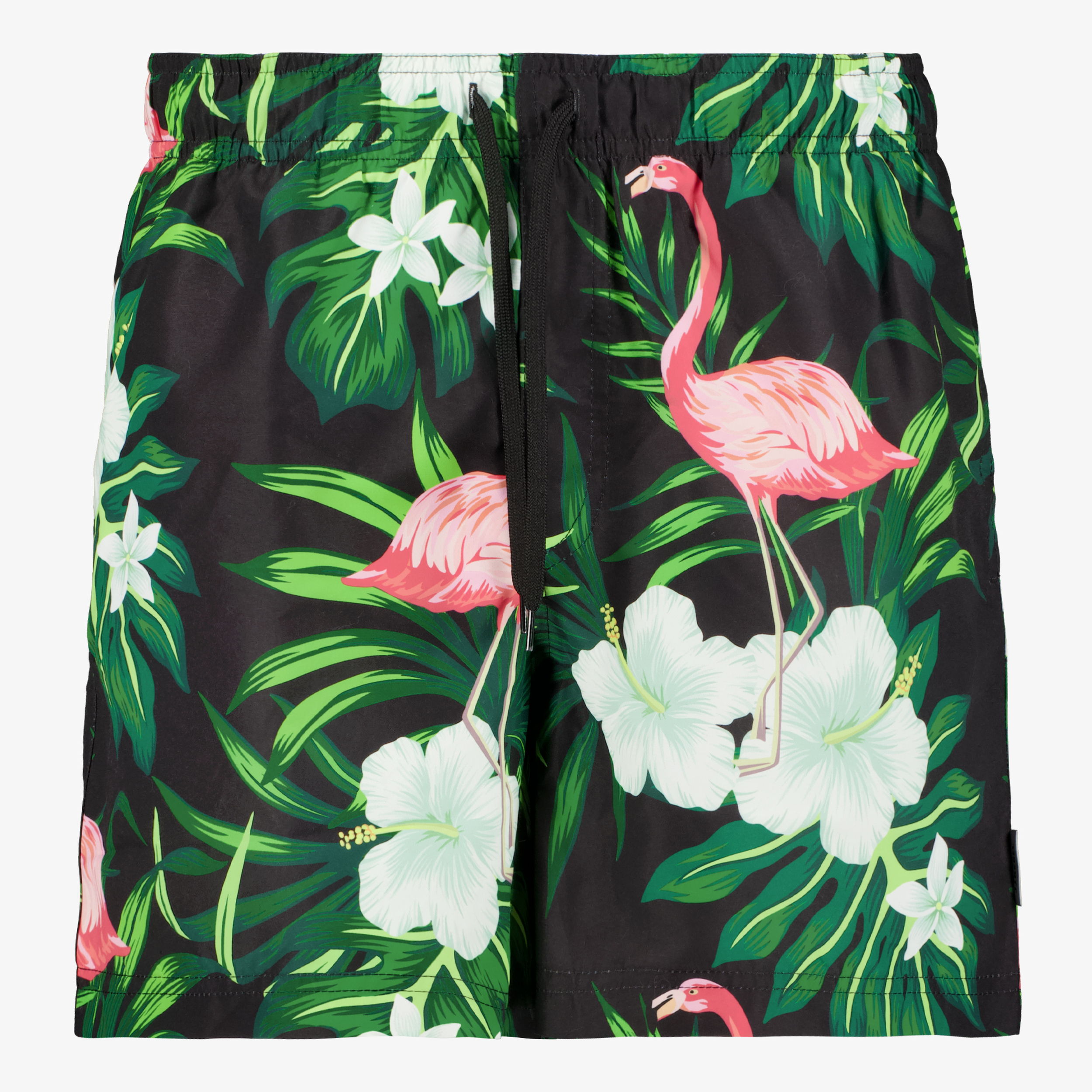 JJ REBEL heren zwemshort met flamingo groen badmode