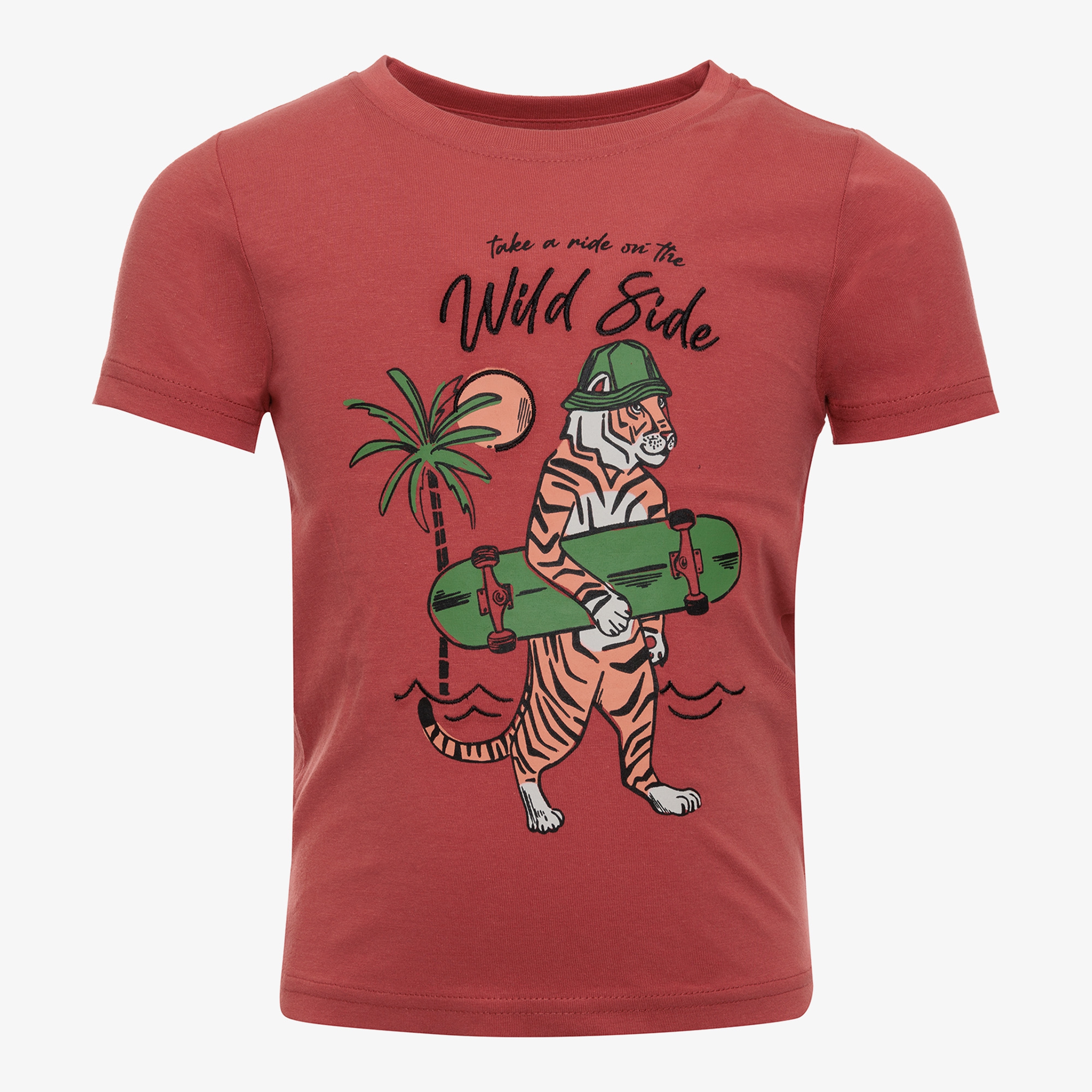 TwoDay jongens T-shirt met opdruk rood