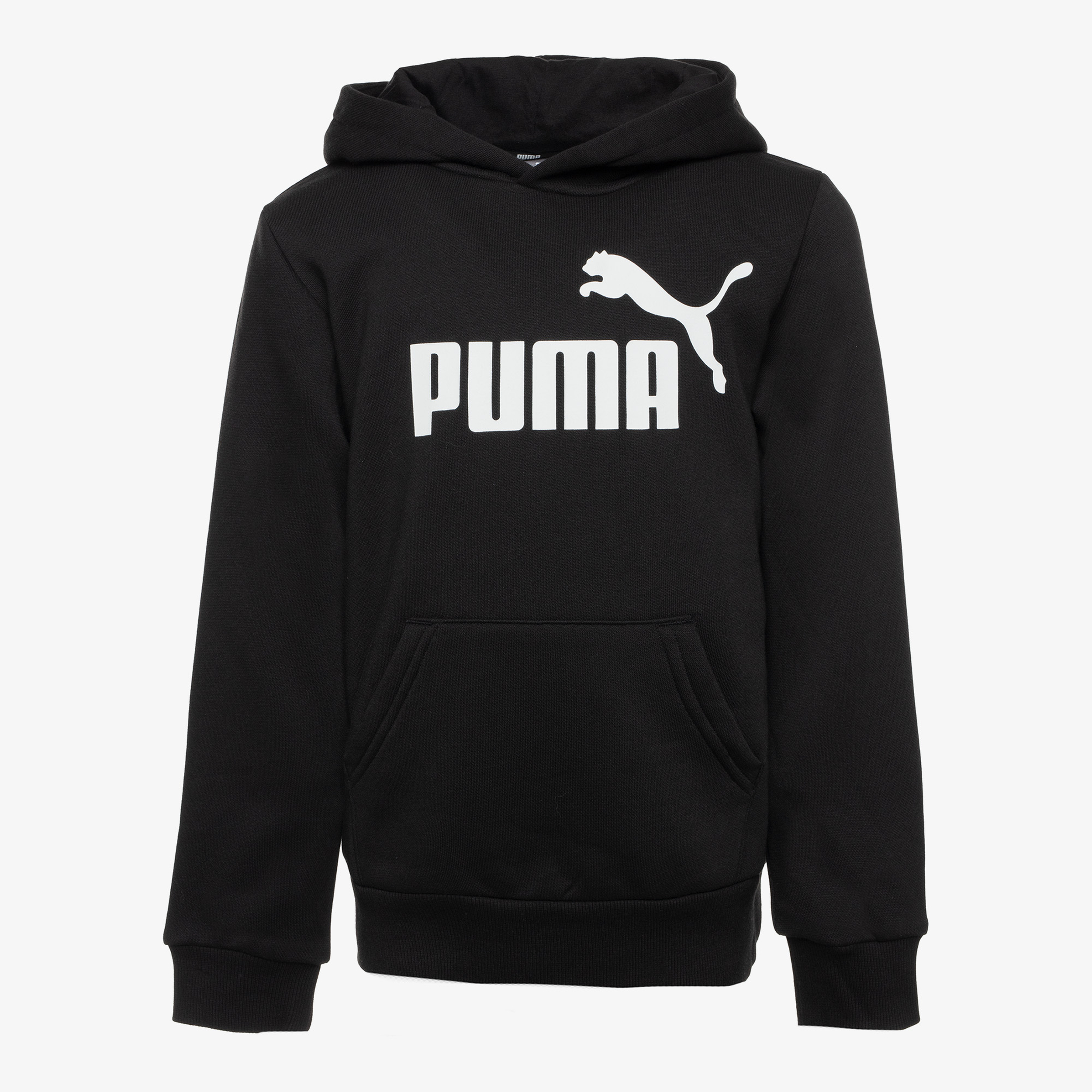 Puma Essentials Big Logo kinder hoodie zwart Puma Essentials Big Logo kinder hoodie zwart