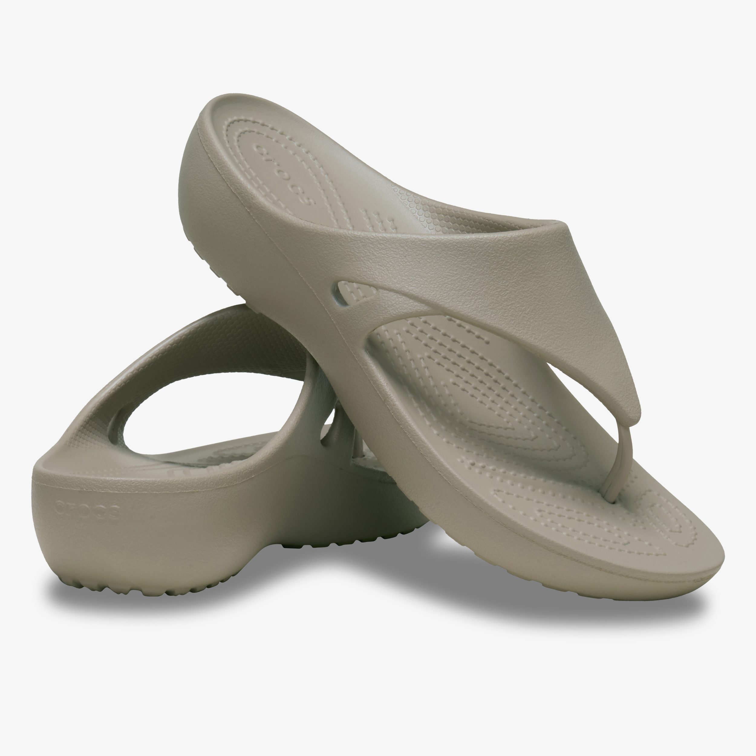 Crocs Kadee Wedge Flip dames slippers beige – foto 5