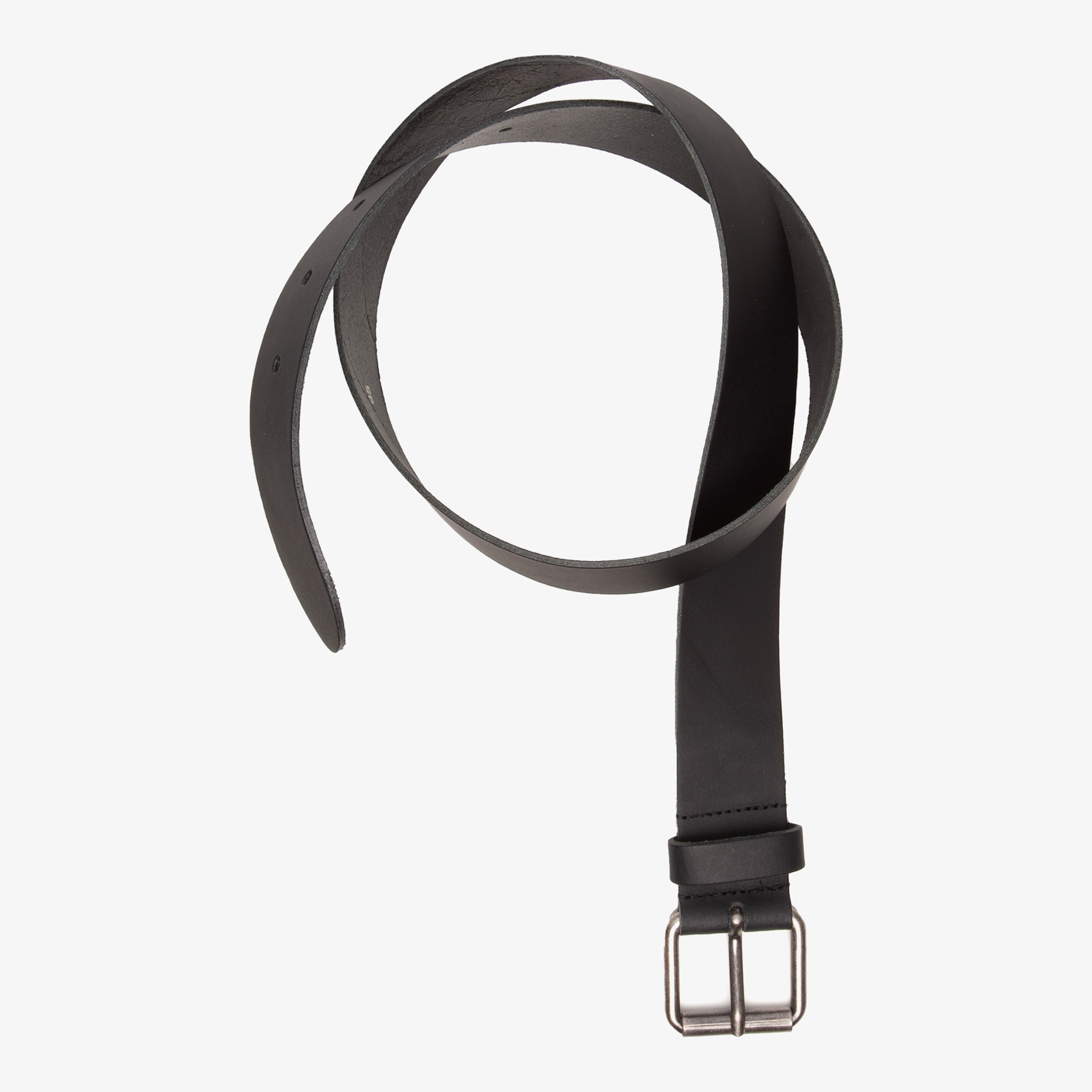 Leren heren riem zwart – foto 2