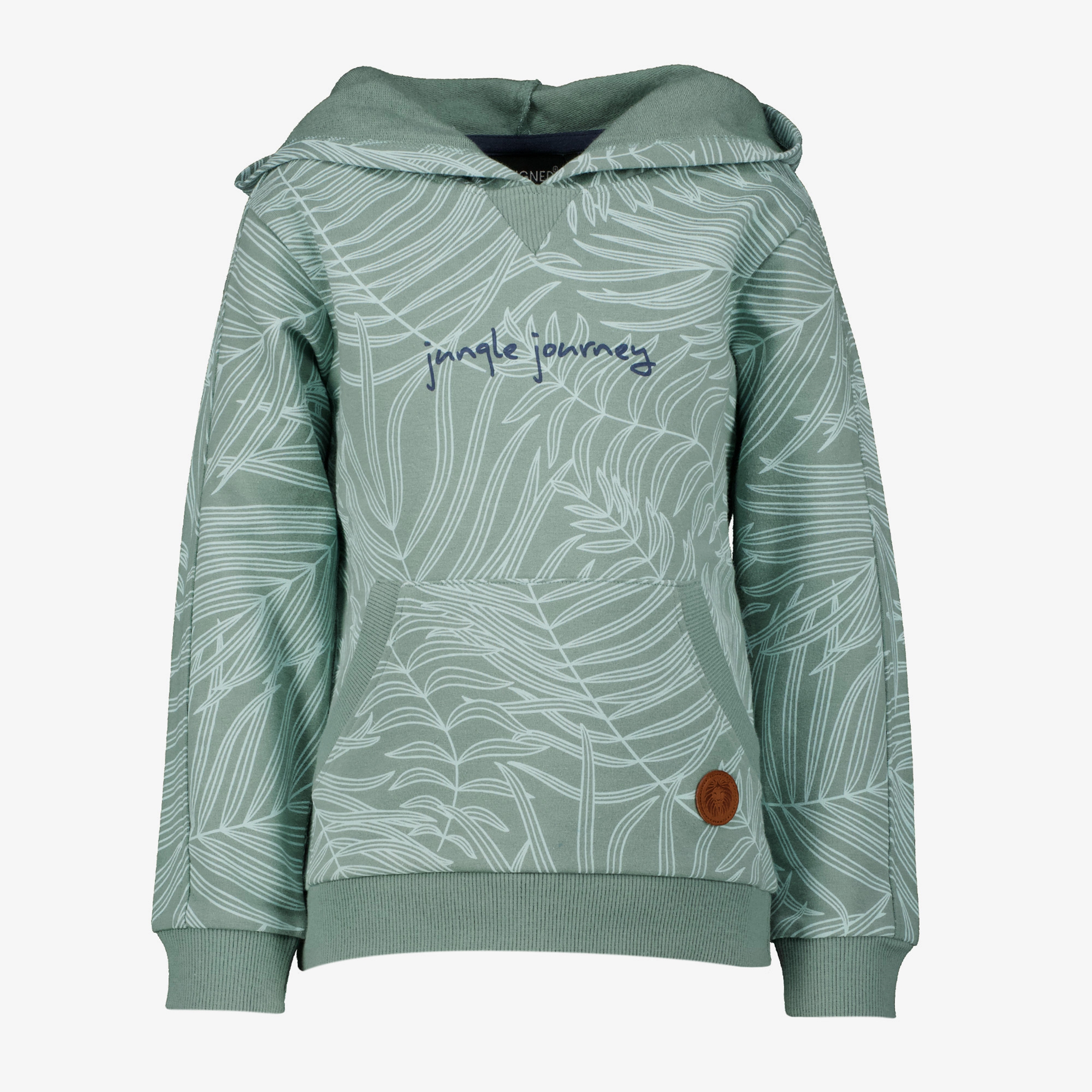 Unsigned jongens hoodie lichtgroen met print