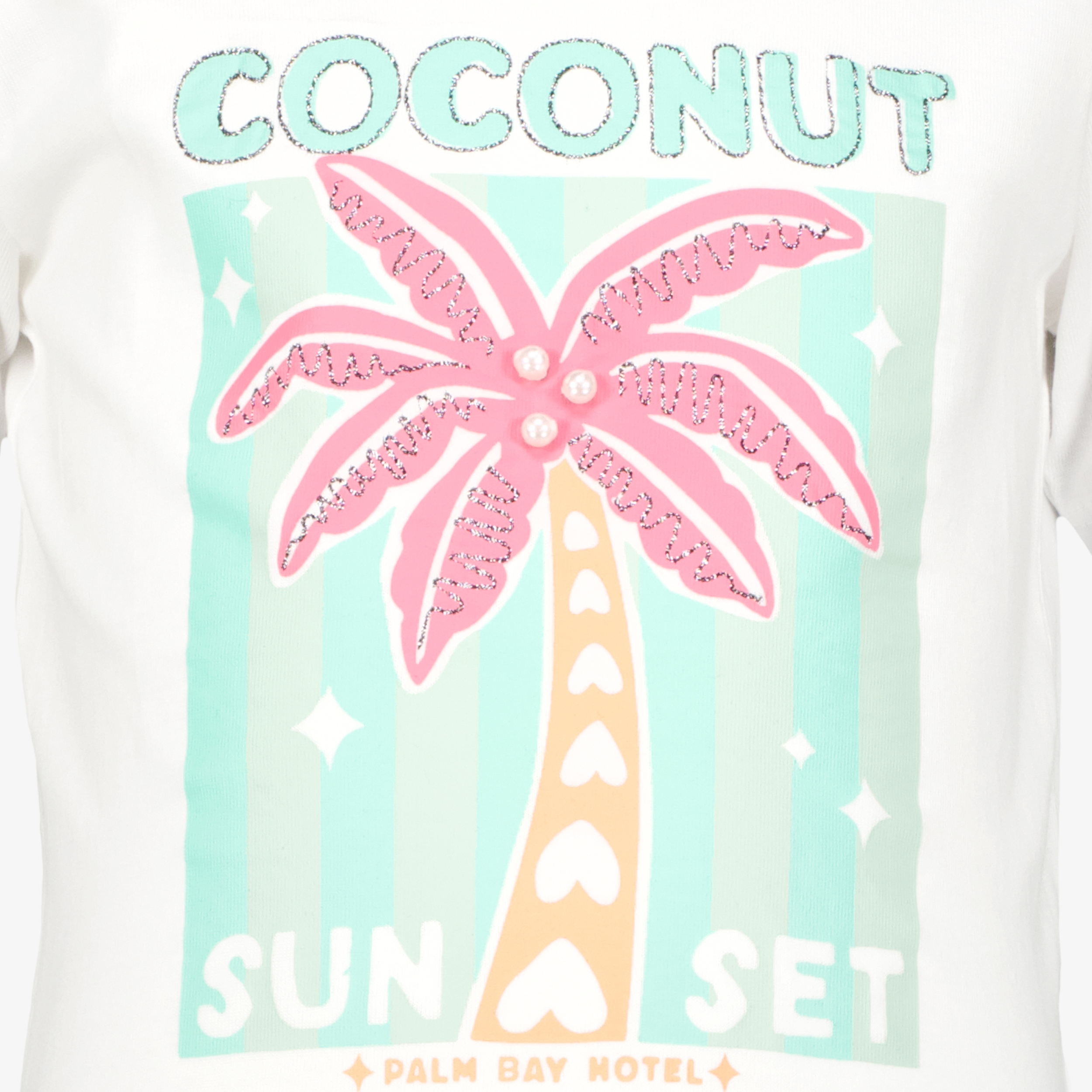 TwoDay meisjes T-shirt met palmboom wit t-shirts & tops – foto 2