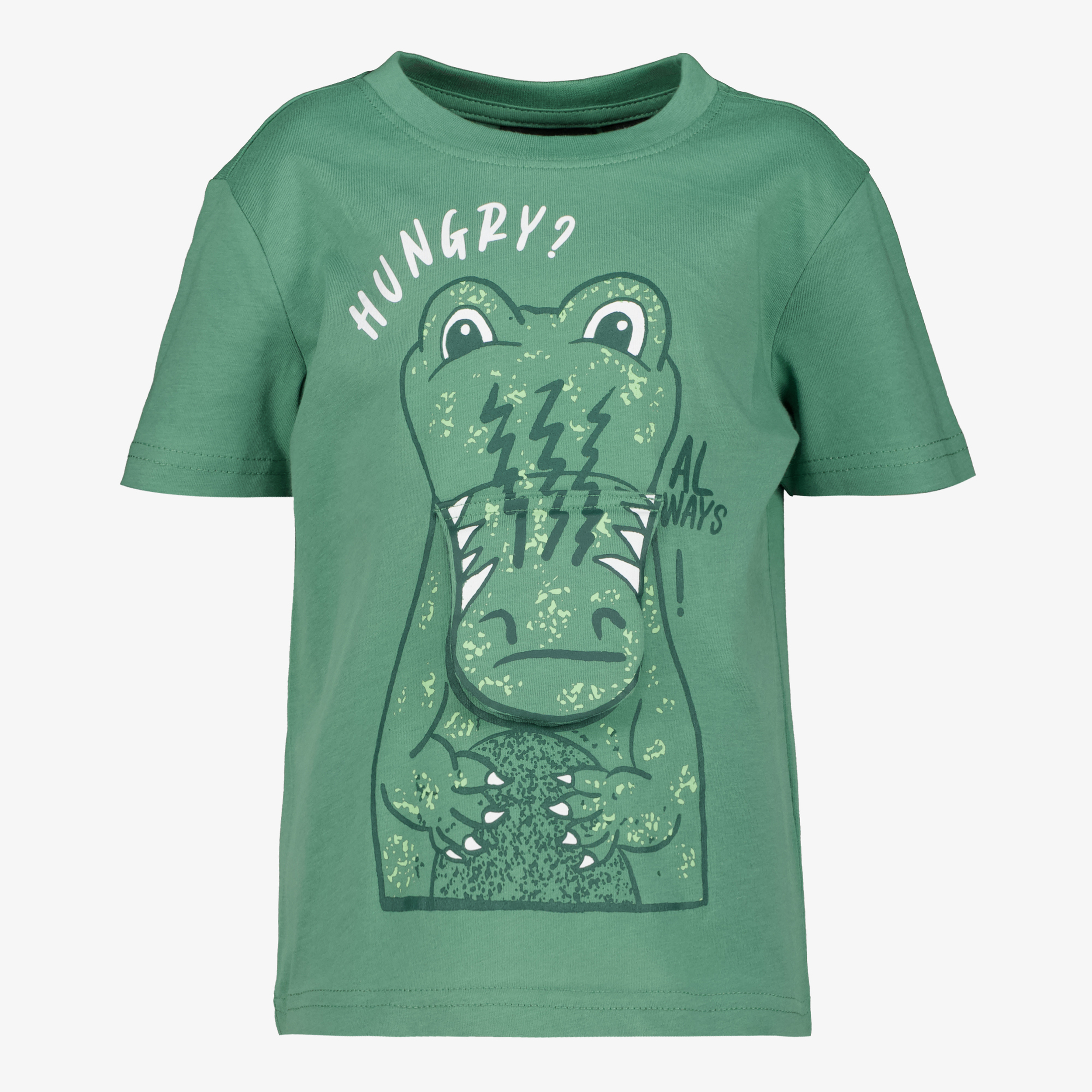 Unsigned jongens T-shirt met krokodil groen