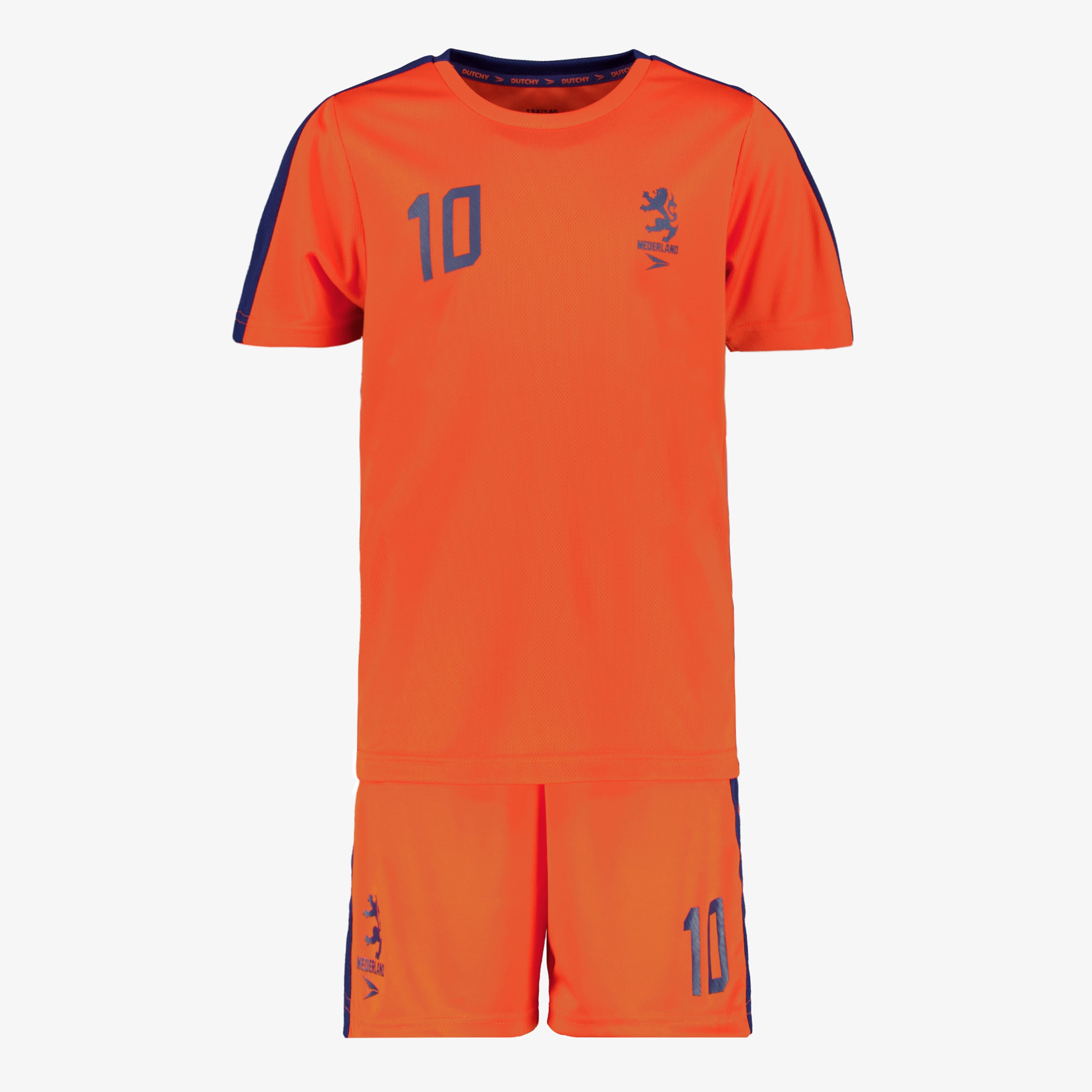 Dutchy tweedelig kinder sport set oranje blauw