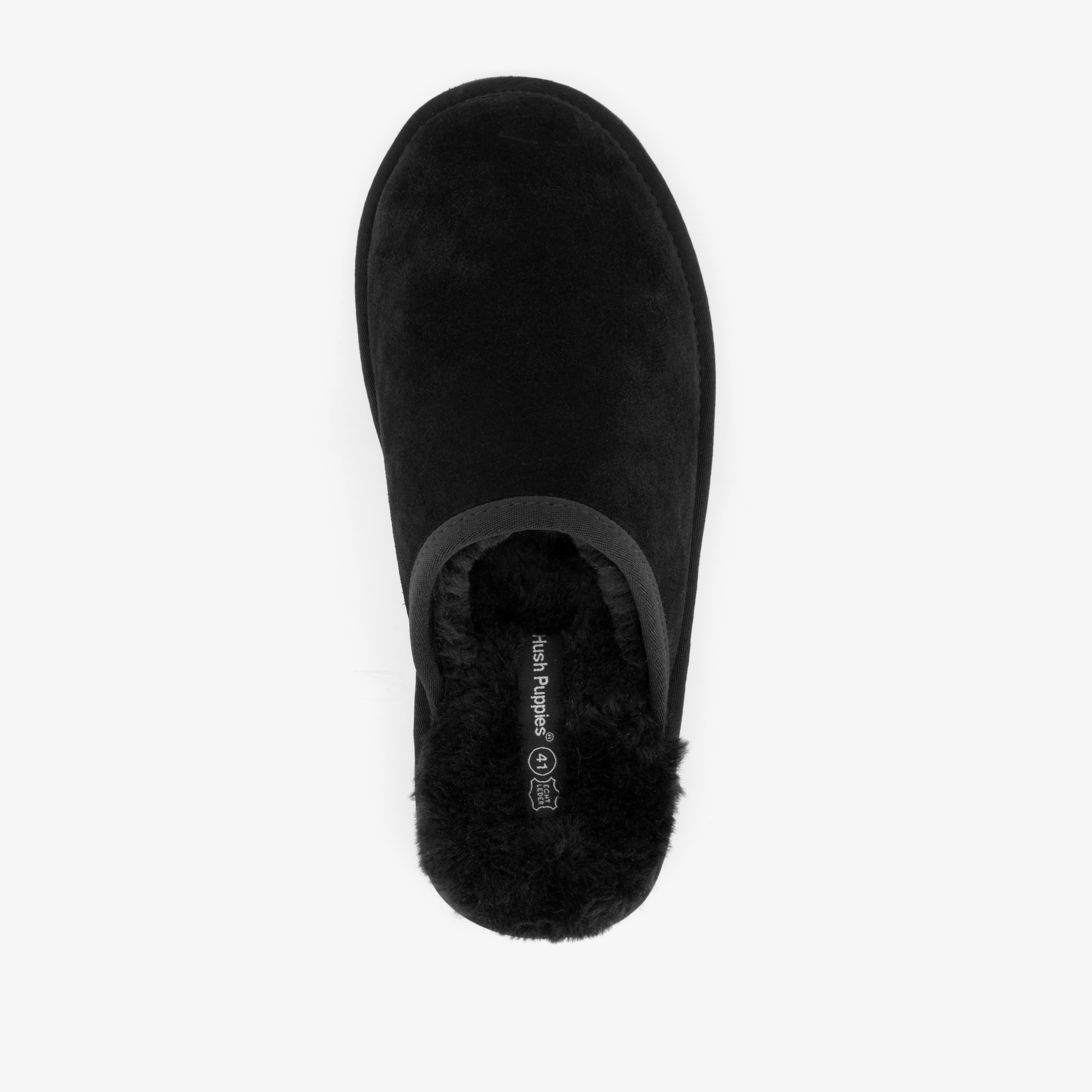 Hush Puppies suède heren instap pantoffels zwart – foto 4