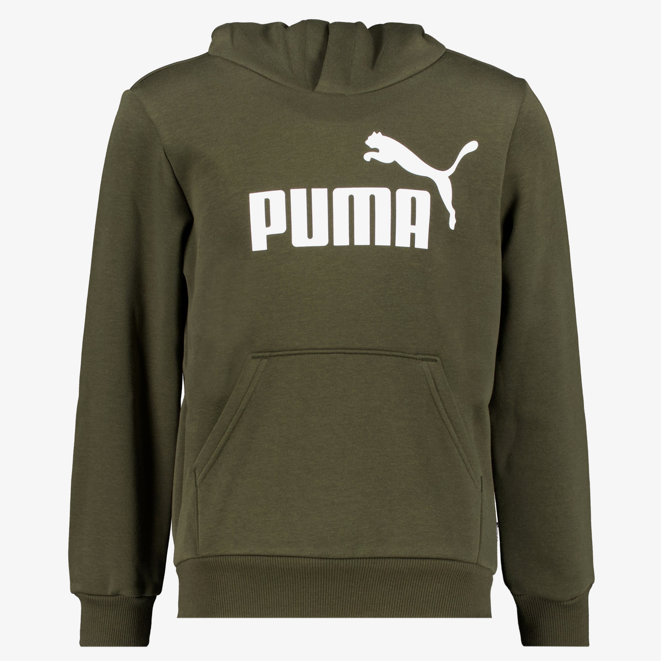 Puma ESS Col 2 Big Logo kinder hoodie donkergroen