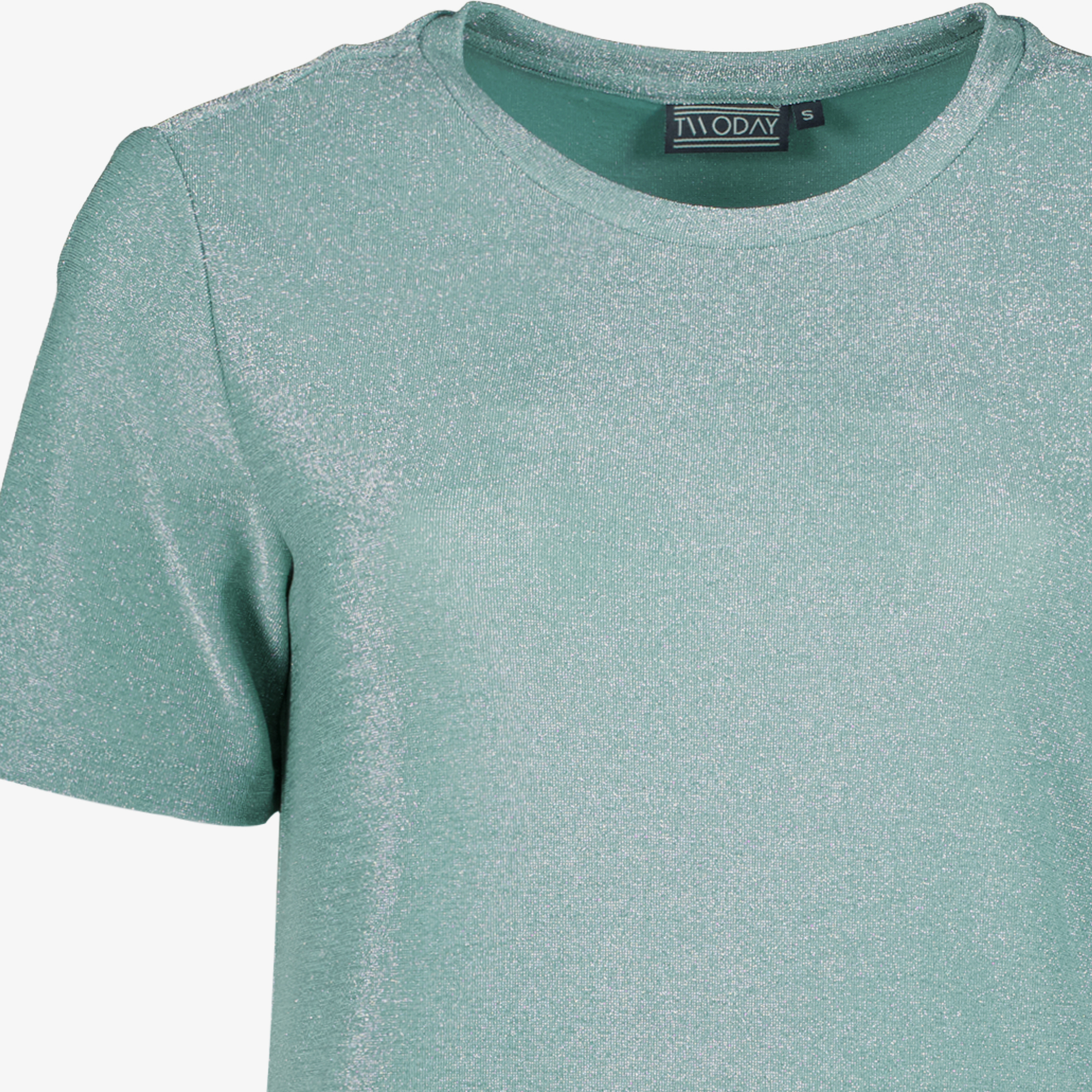 TwoDay dames top met glitters groen t-shirts & tops – foto 2