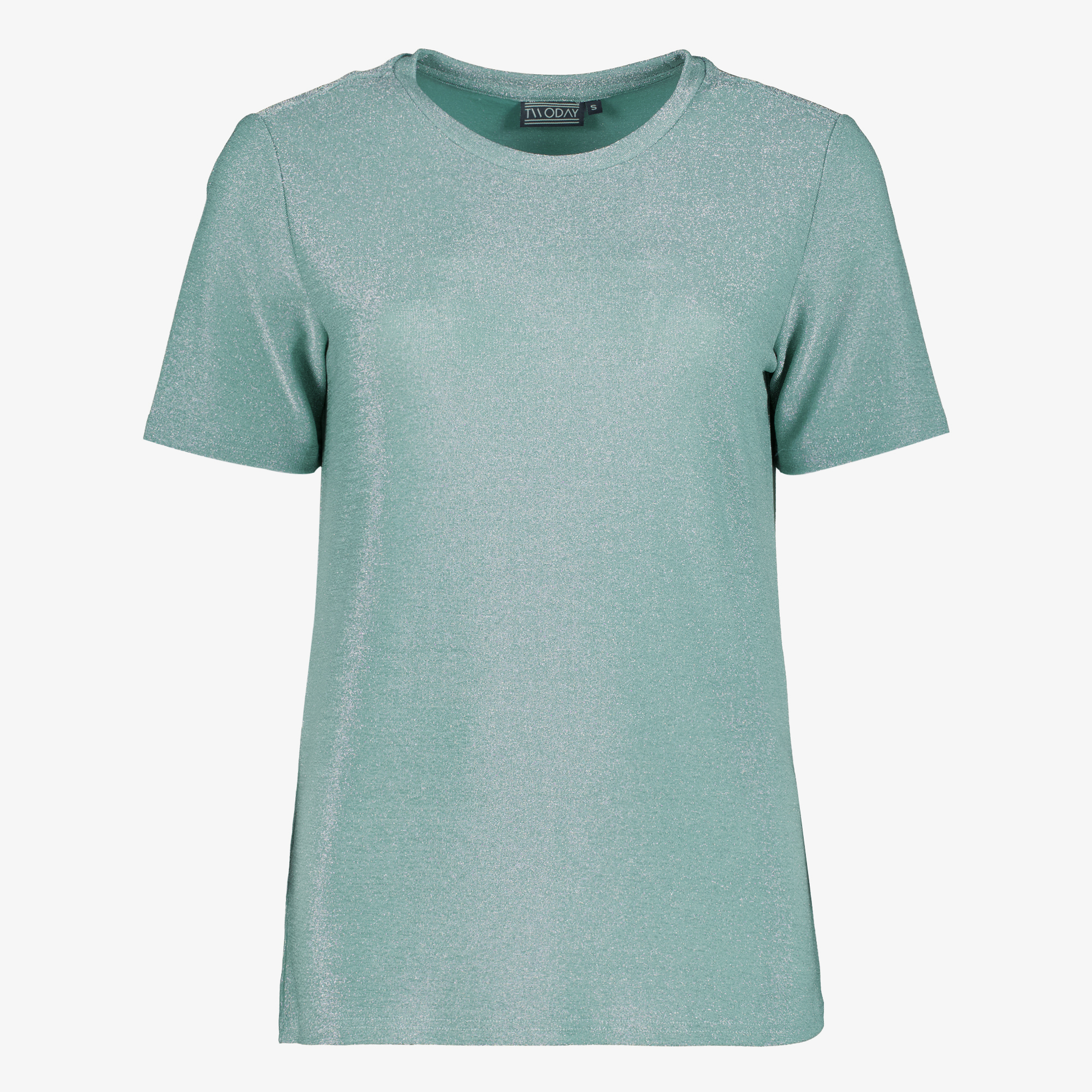 TwoDay dames top met glitters groen t-shirts & tops
