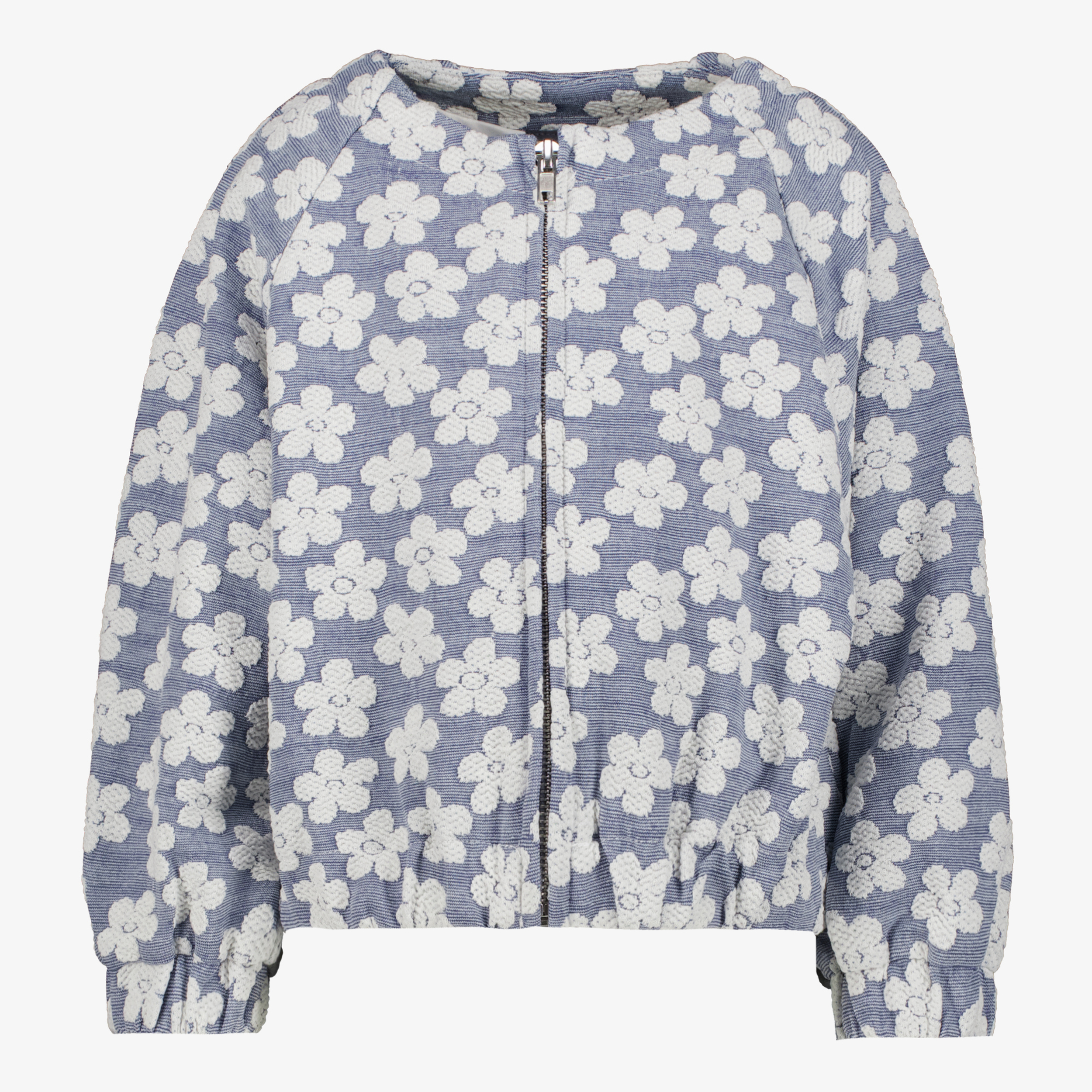 TwoDay meisjes bomberjack met bloemenprint lichtblauw jassen