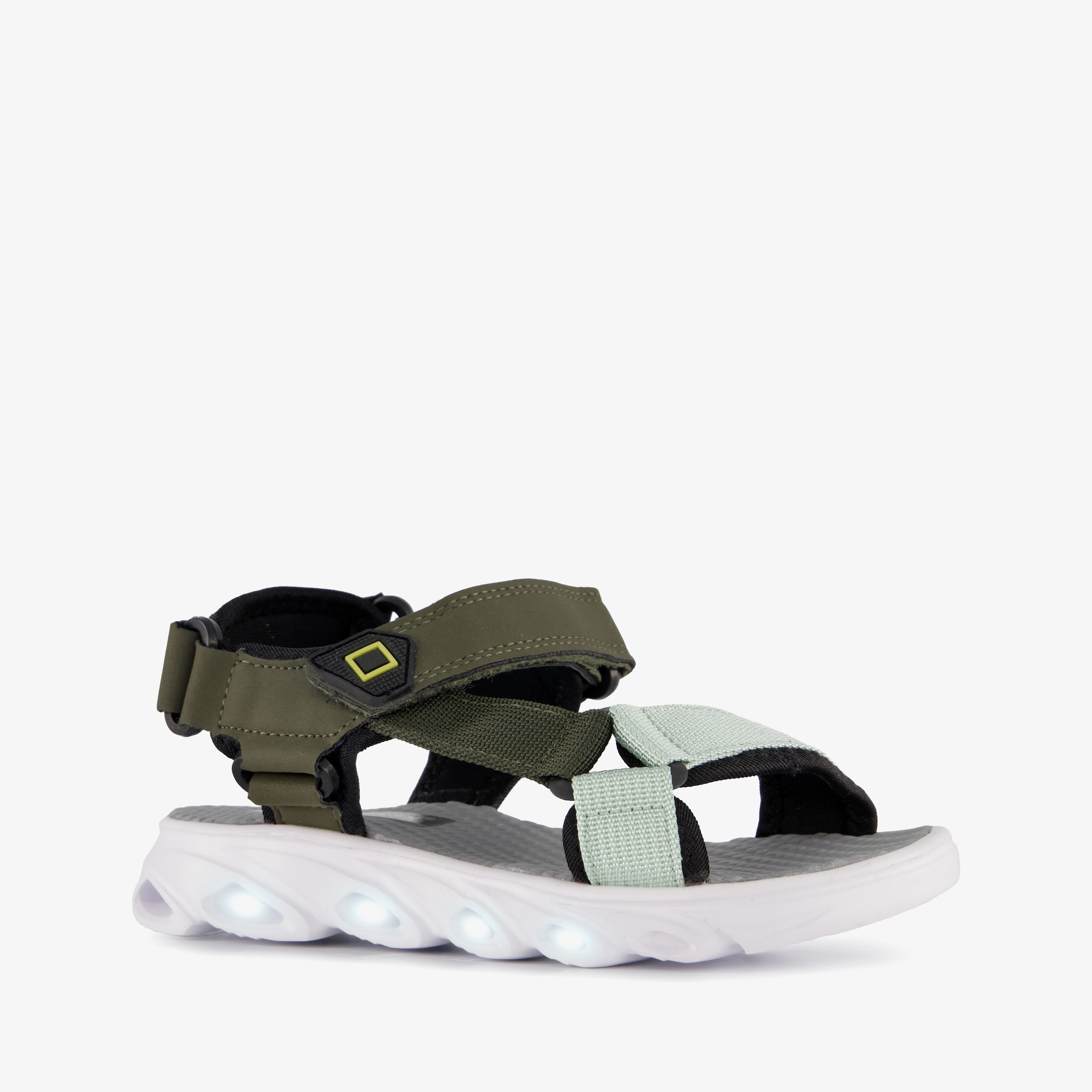 Blue Box sandalen jongens groen met lampjes