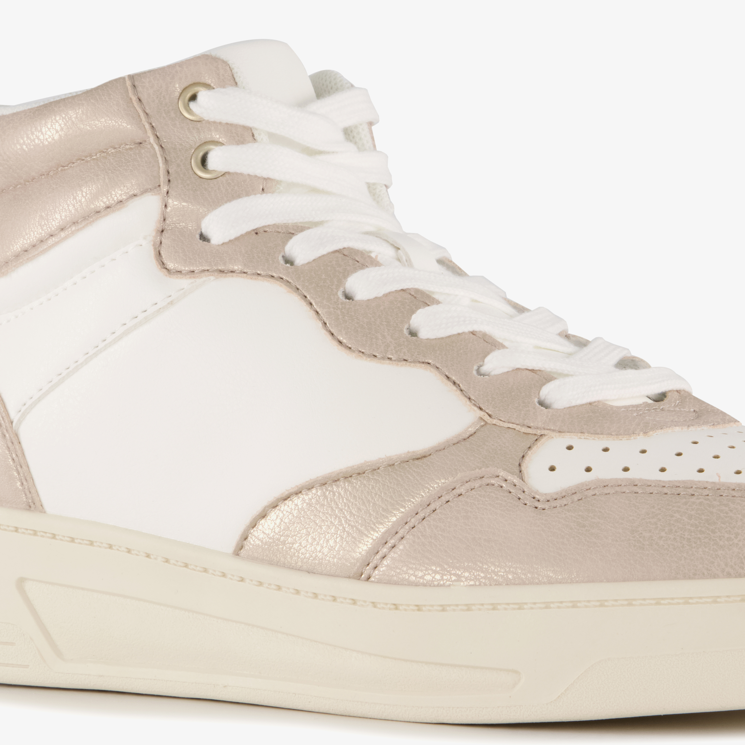 Blue Box hoge dames sneakers goud wit – foto 5