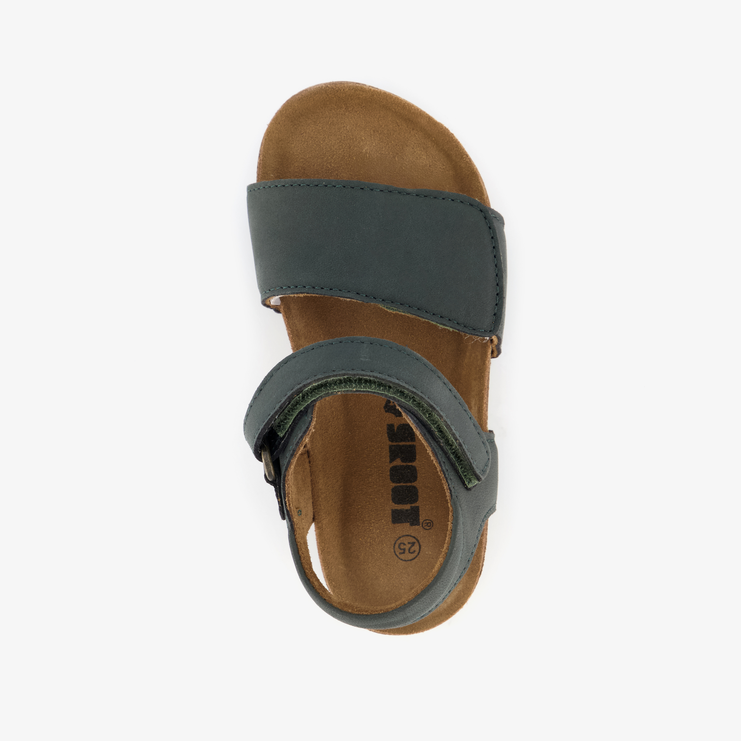 Groot leren jongens sandalen donkergroen – foto 4
