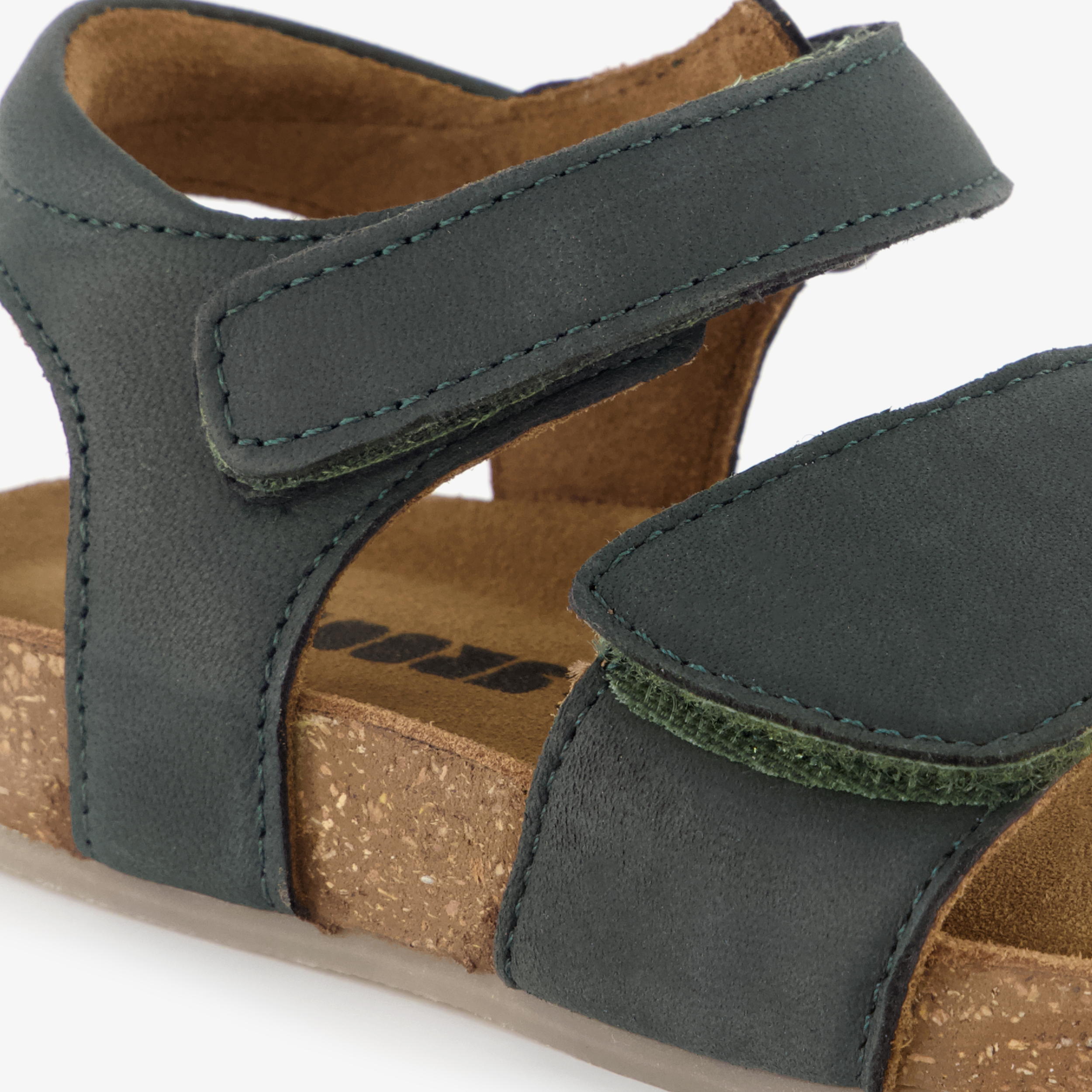 Groot leren jongens sandalen donkergroen – foto 5