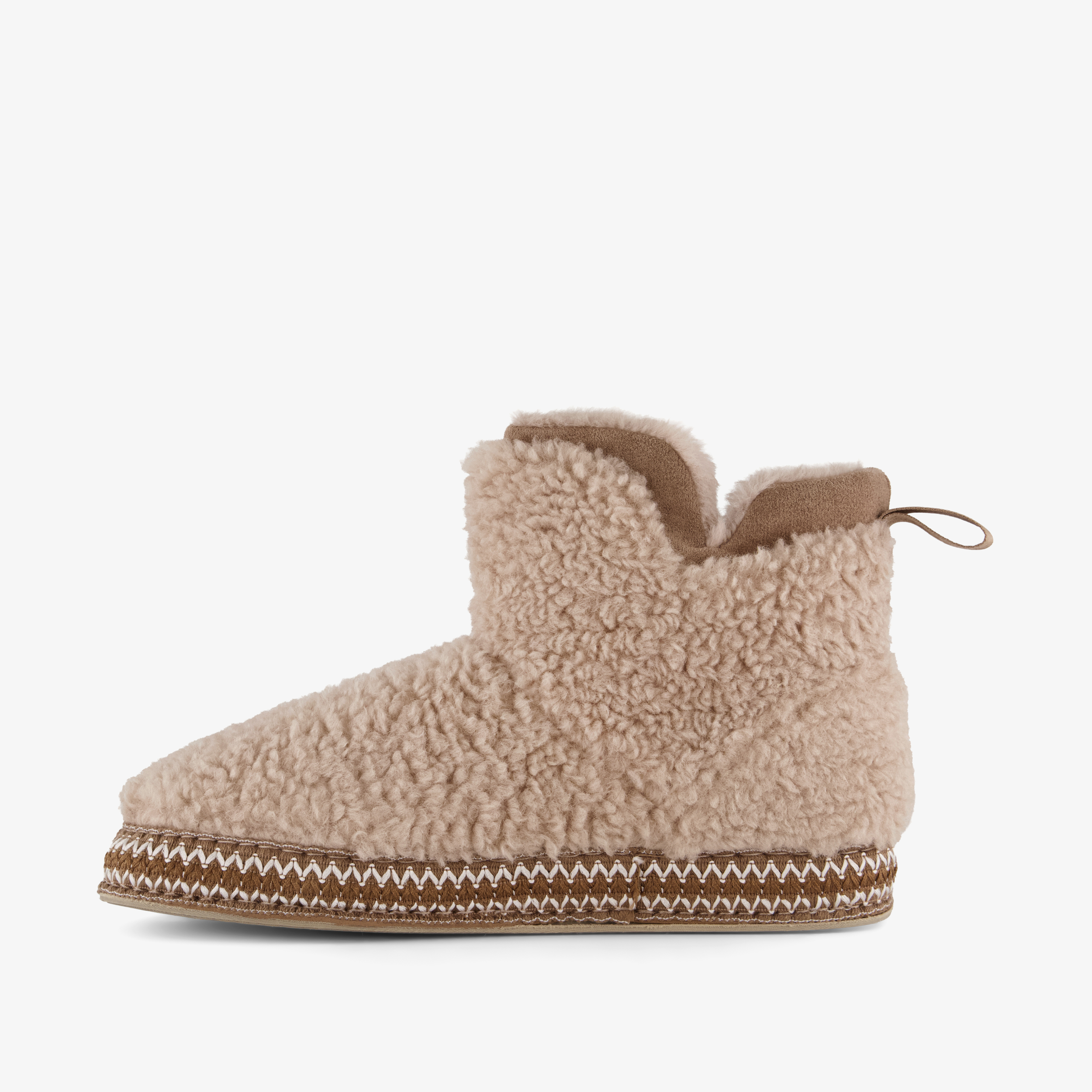 Thu!s hoge teddy sloffen voor dames - beige
