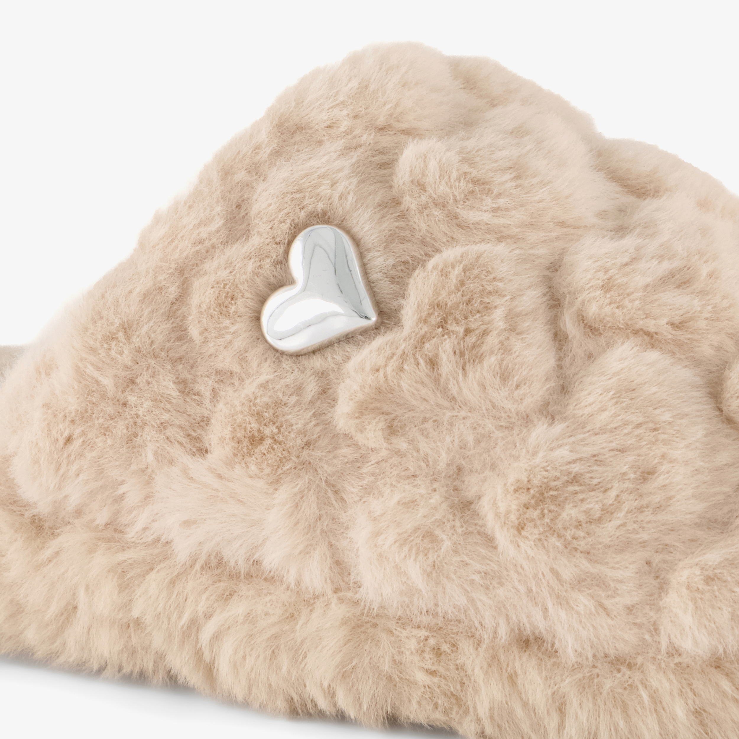 Thu!s dames instap pantoffels met hartje beige – foto 5