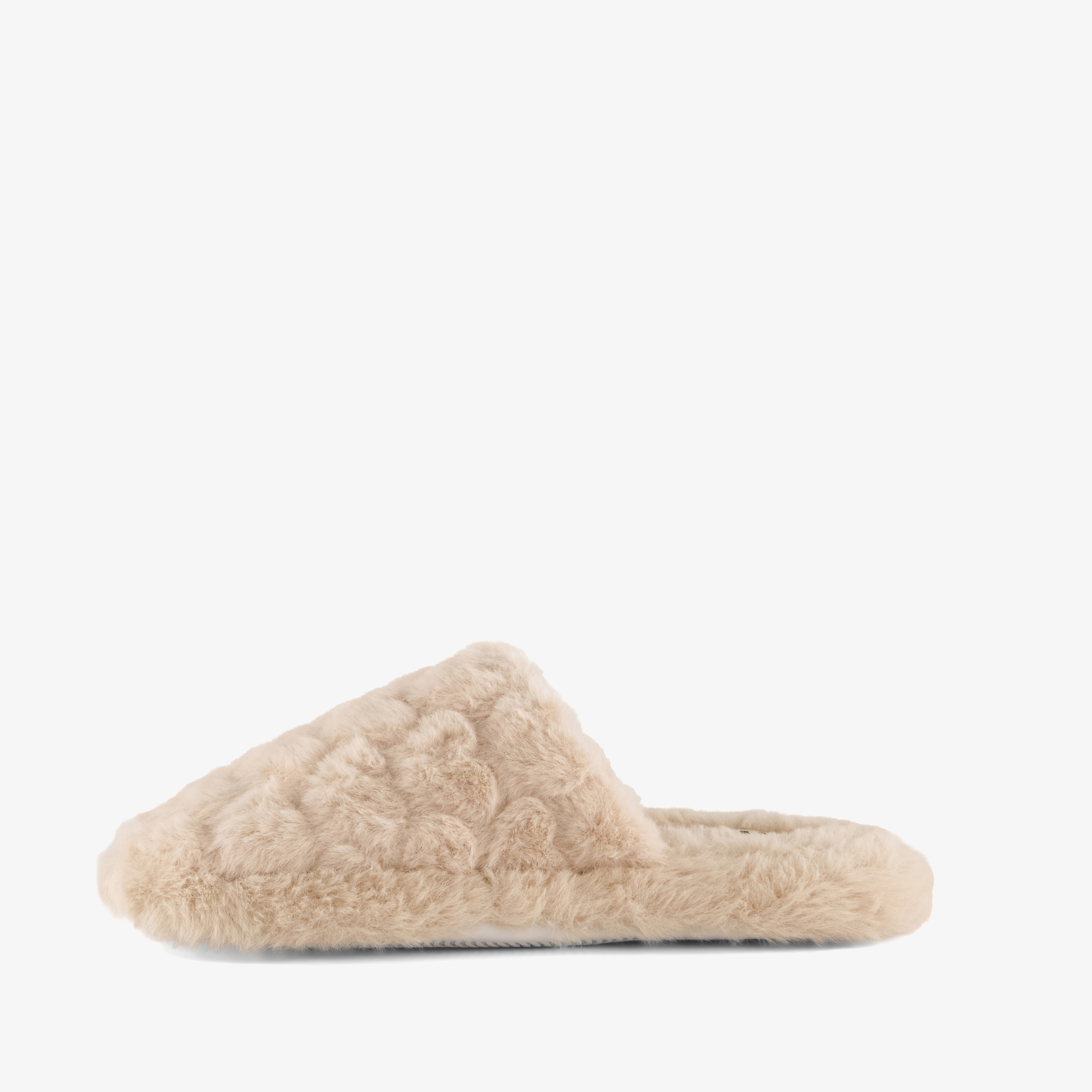Thu!s gevoerde hartje instapsloffen voor dames - beige