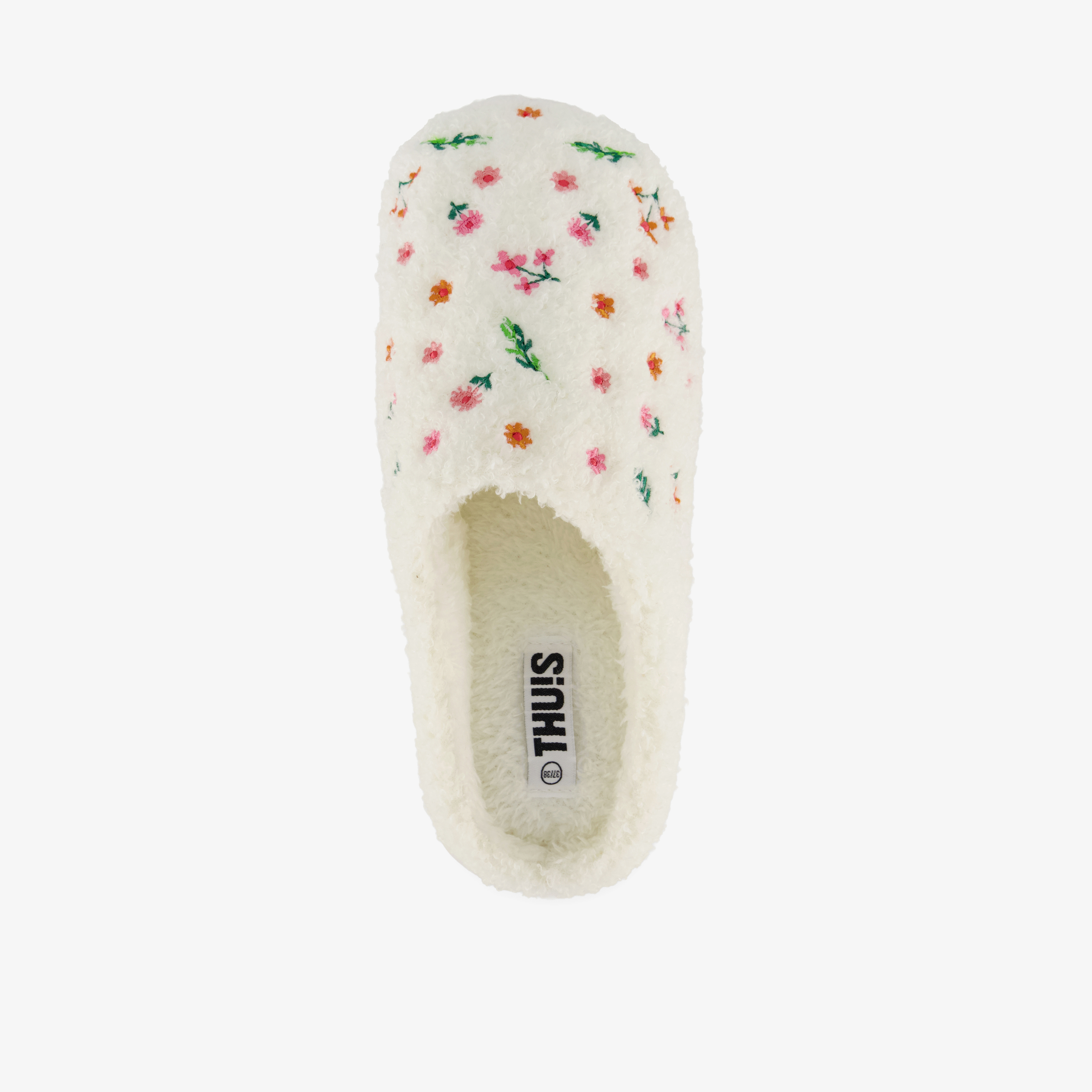 Thu!s dames instap pantoffels met bloemetjes wit – foto 4