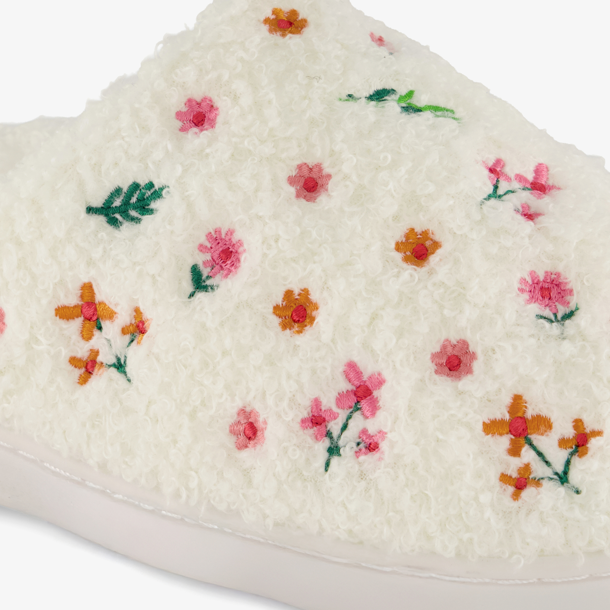 Thu!s dames instap pantoffels met bloemetjes wit – foto 5