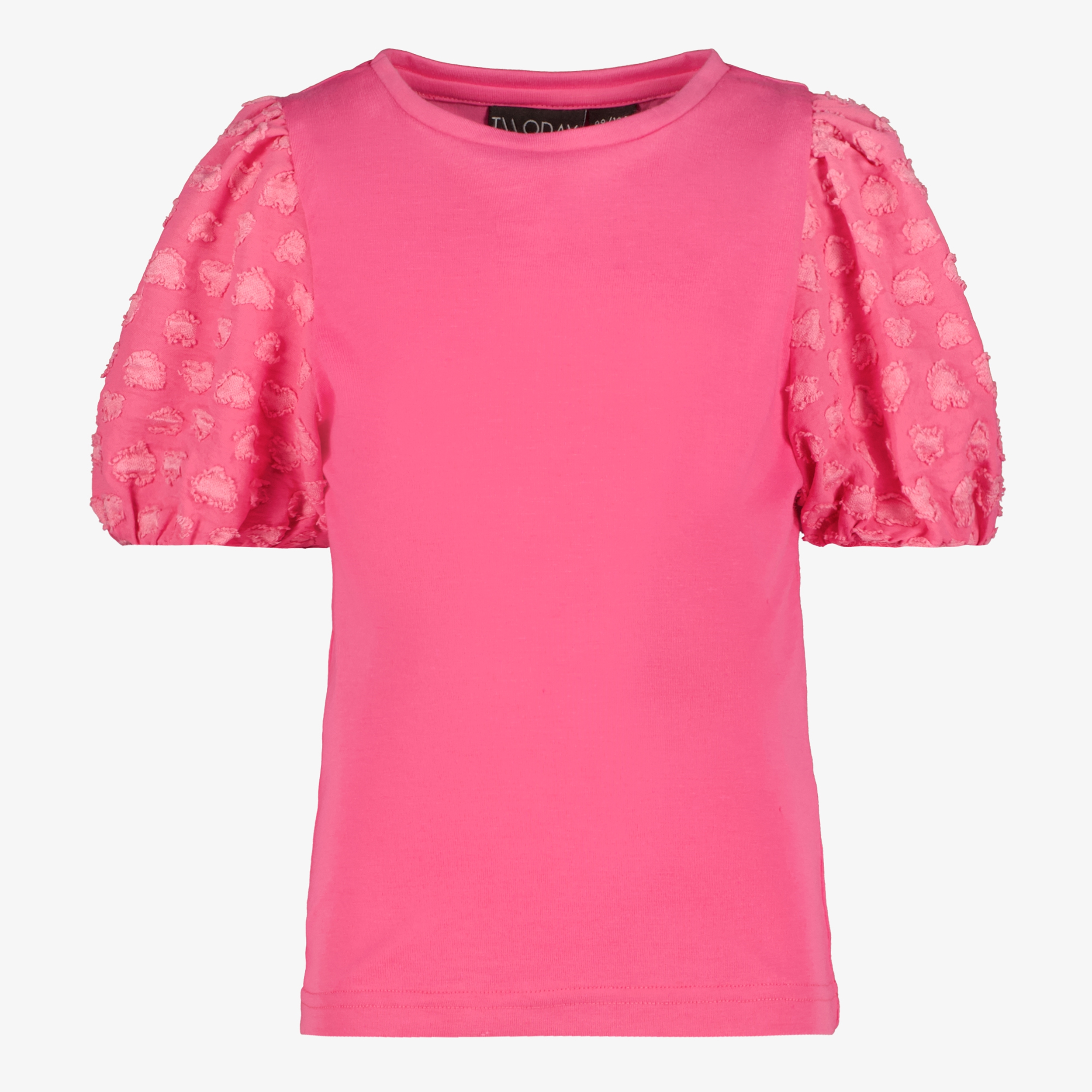 TwoDay meisjes T-shirt met hartjes pofmouwen roze