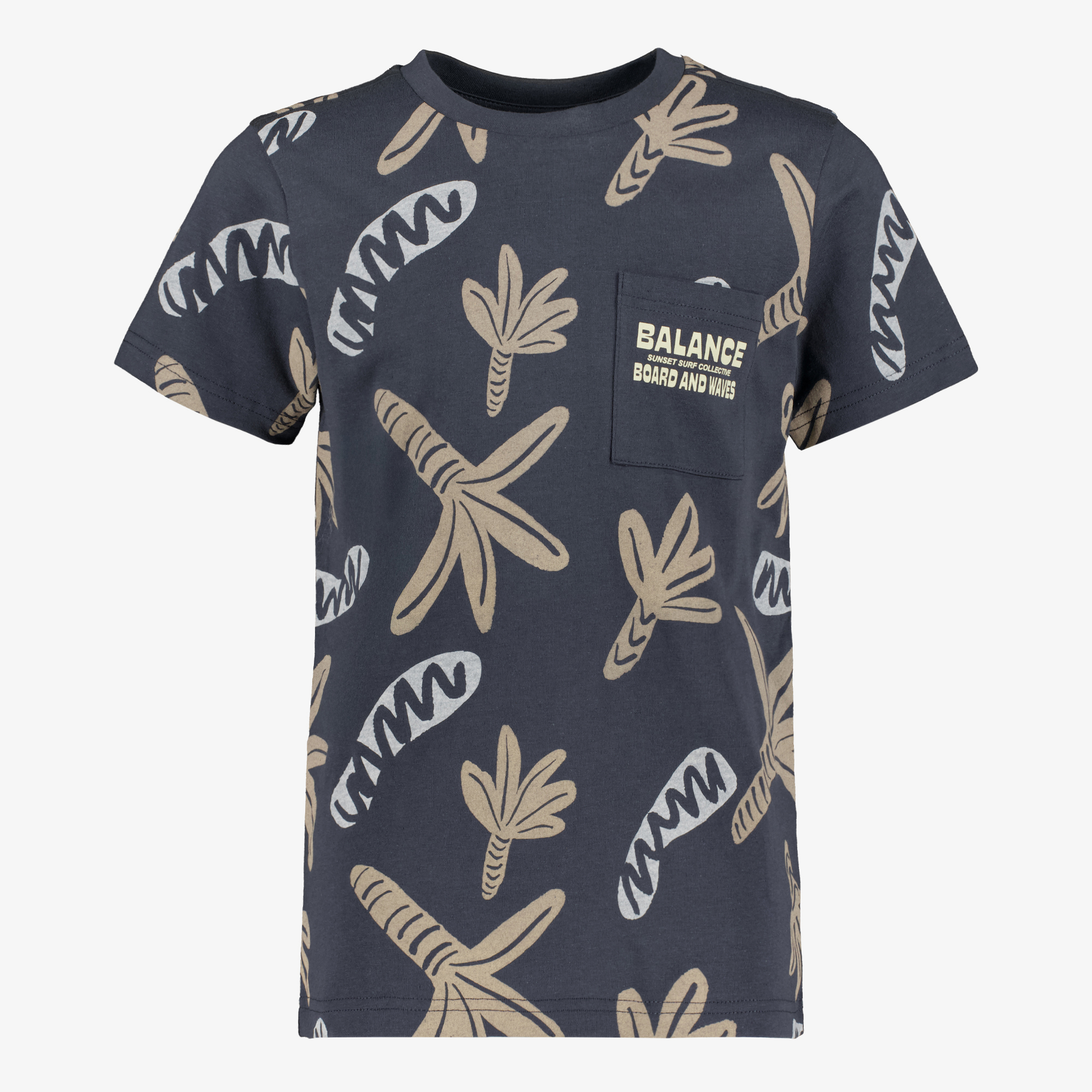 Unsigned jongens T-shirt met opdruk donkerblauw