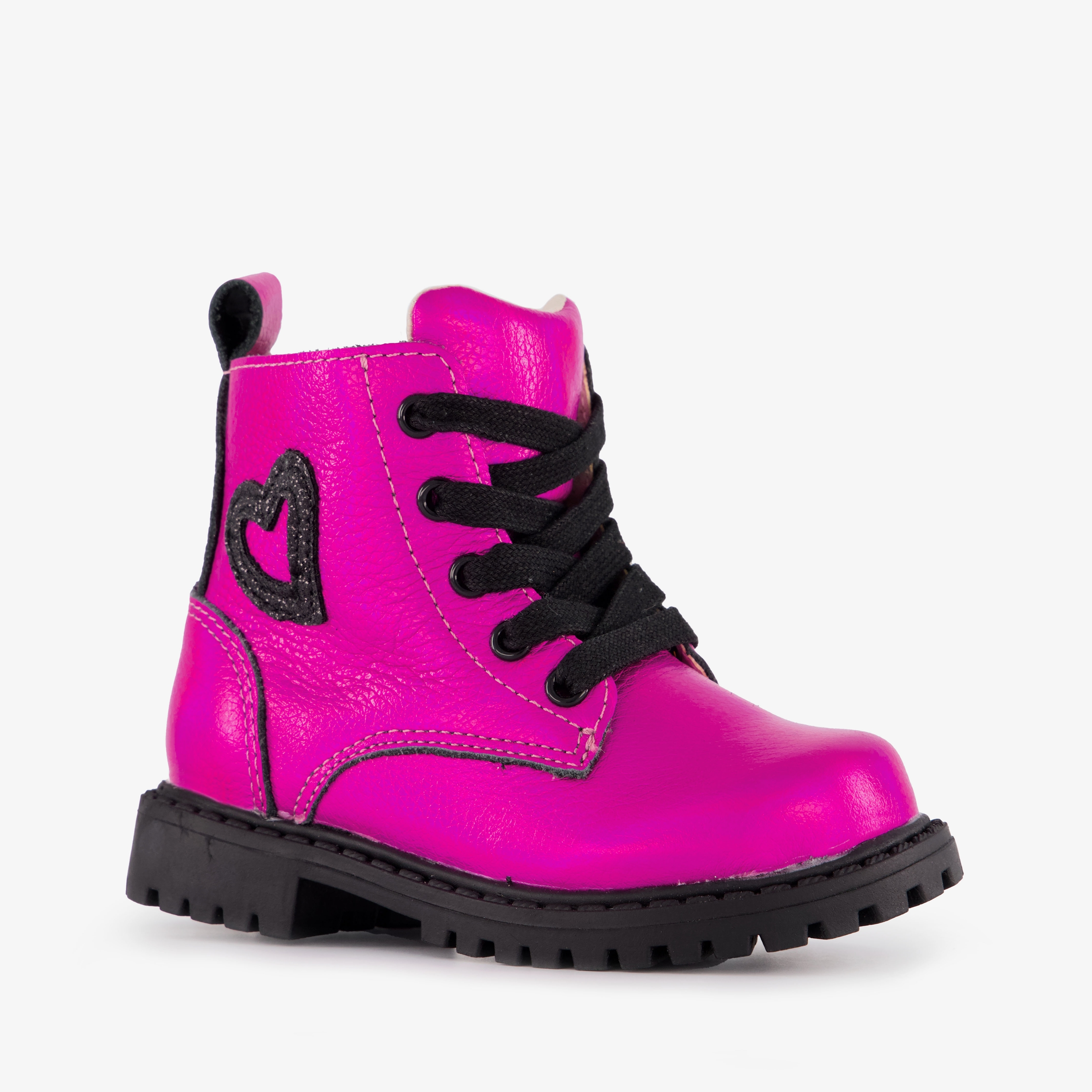 TwoDay leren meisjes veterboots roze