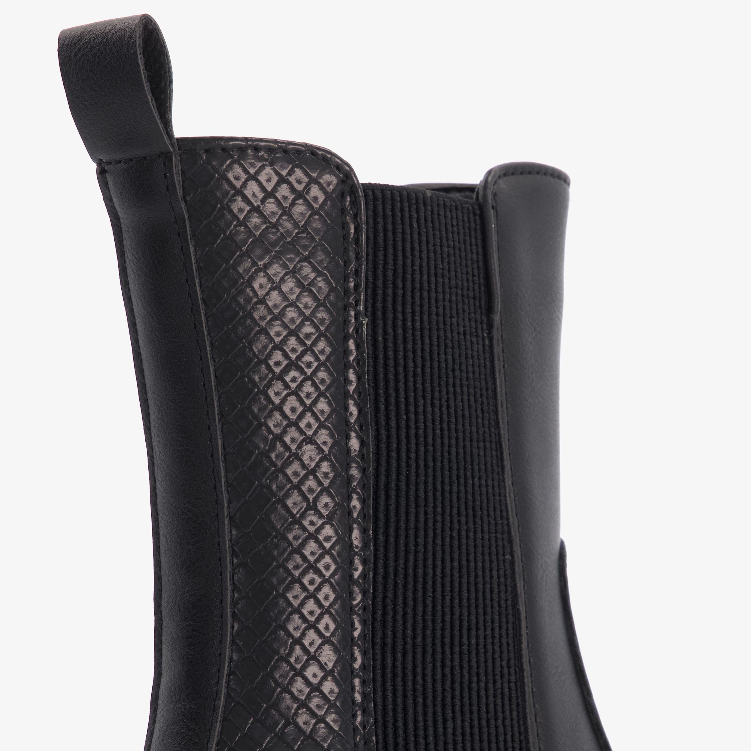 Blue Box meisjes chelsea boots zwart croco print