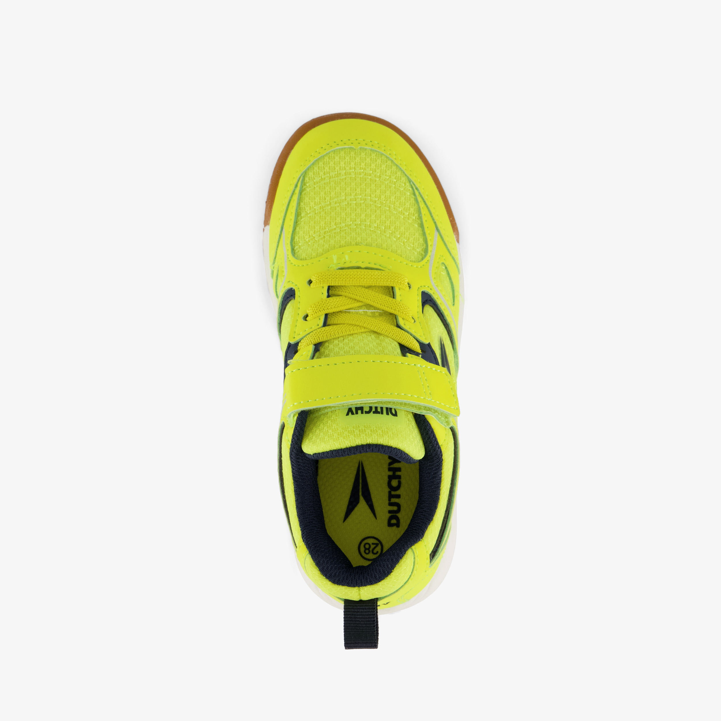 Dutchy Rebound kinder zaalschoenen IC neon geel meisjes – foto 4