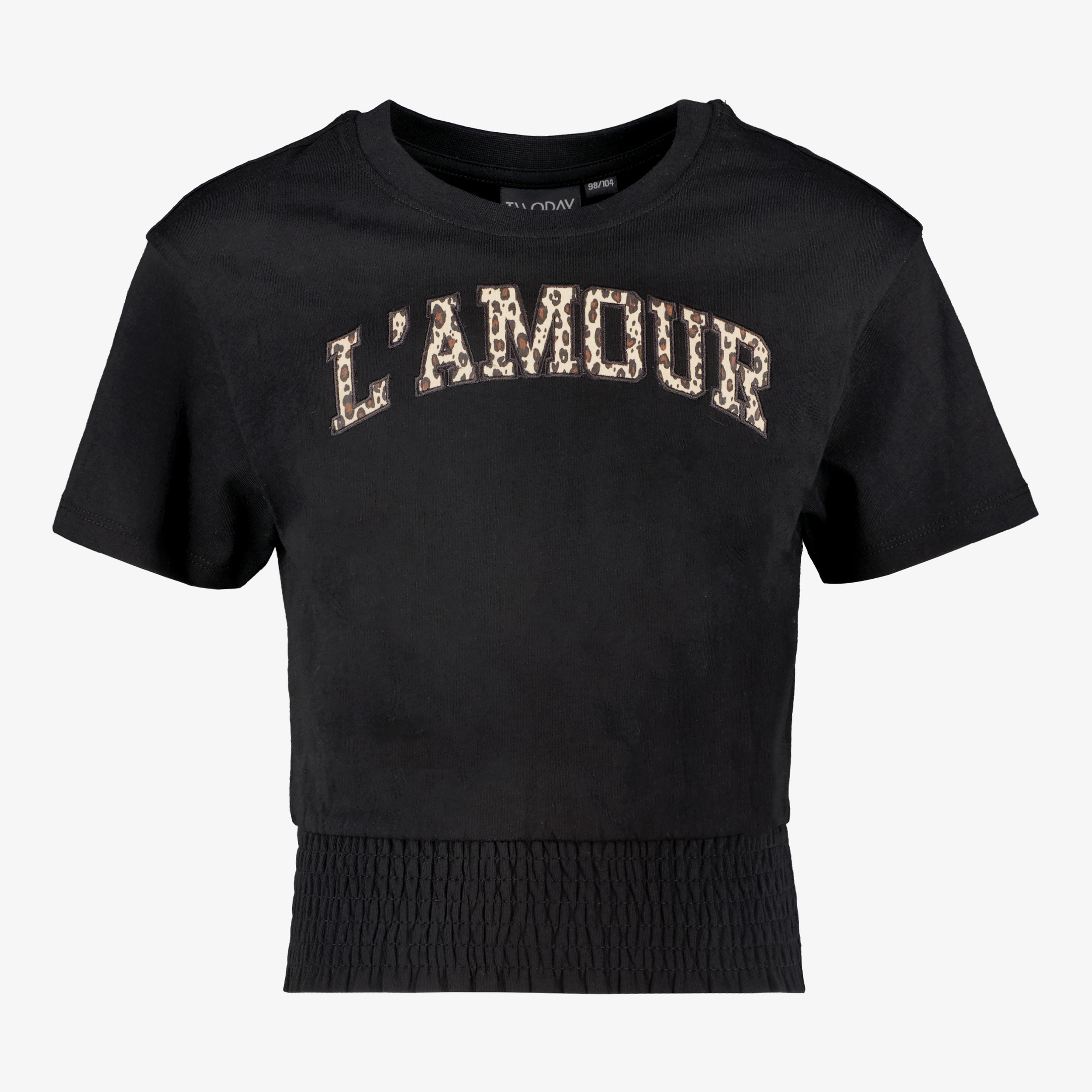 TwoDay cropped meisjes top zwart