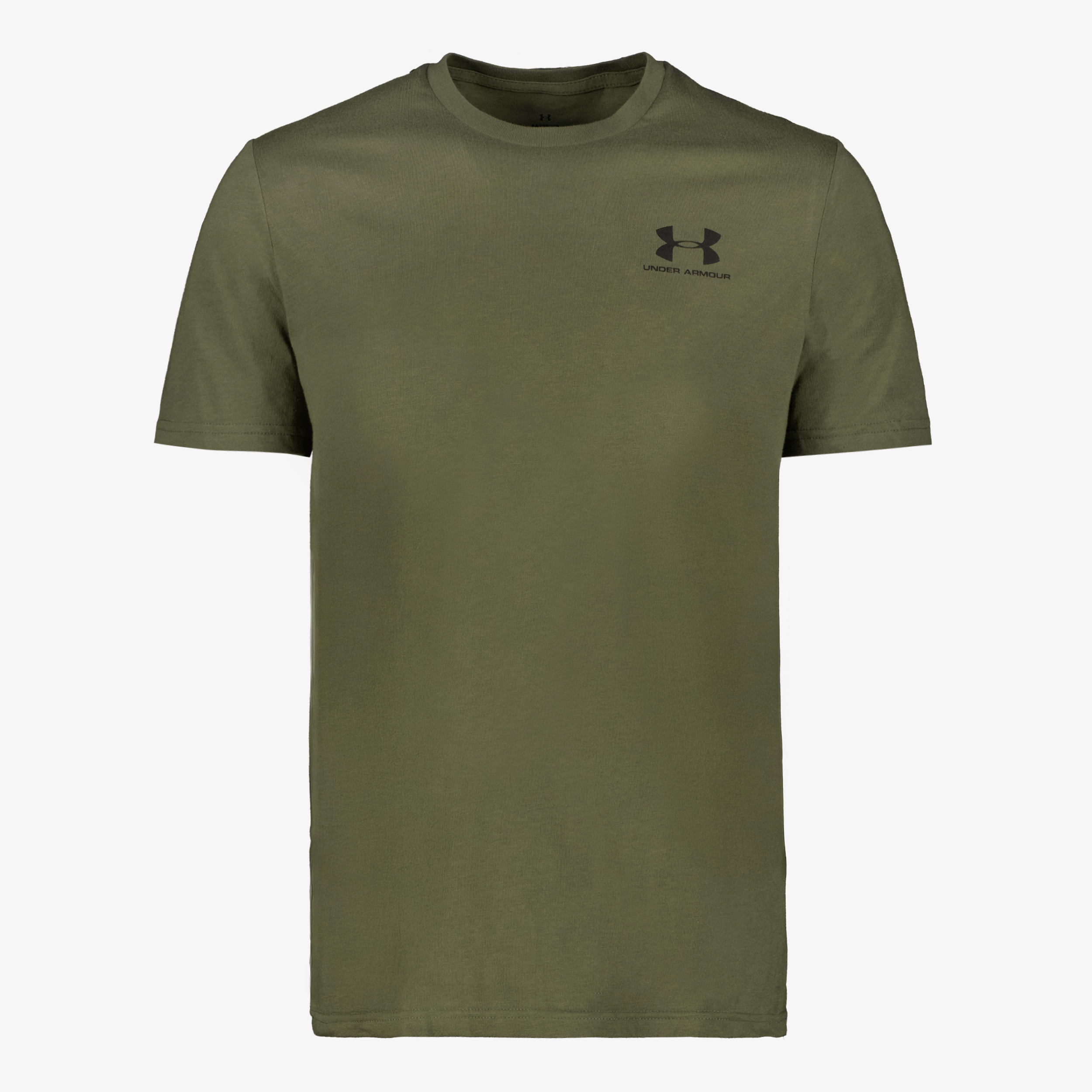 Under Armour UA Left Chest Logo heren T-shirt donkergroen t-shirts & tops