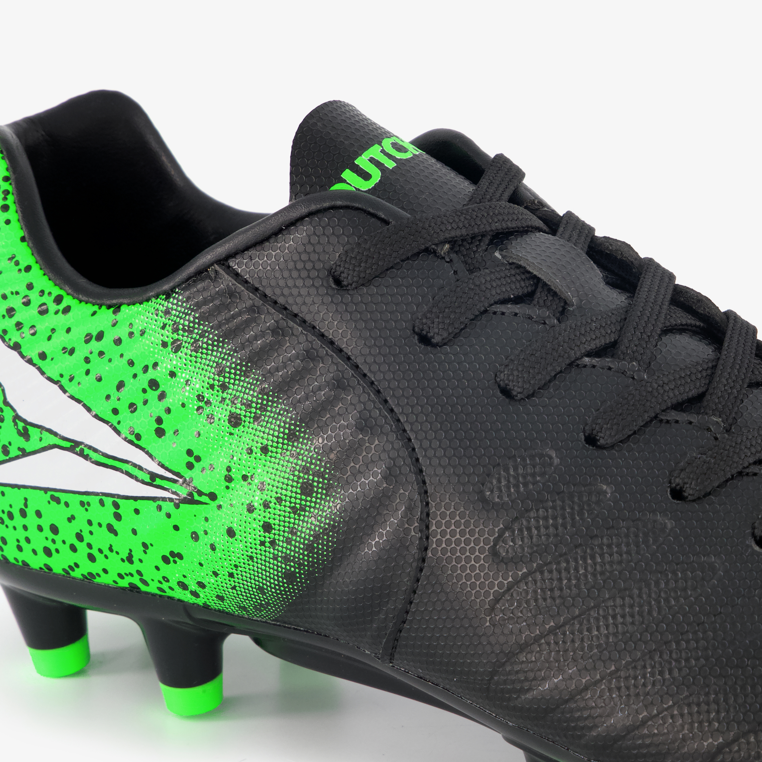 Dutchy FG kinder voetbalschoenen zwart groen meisjes veldschoenen – foto 5