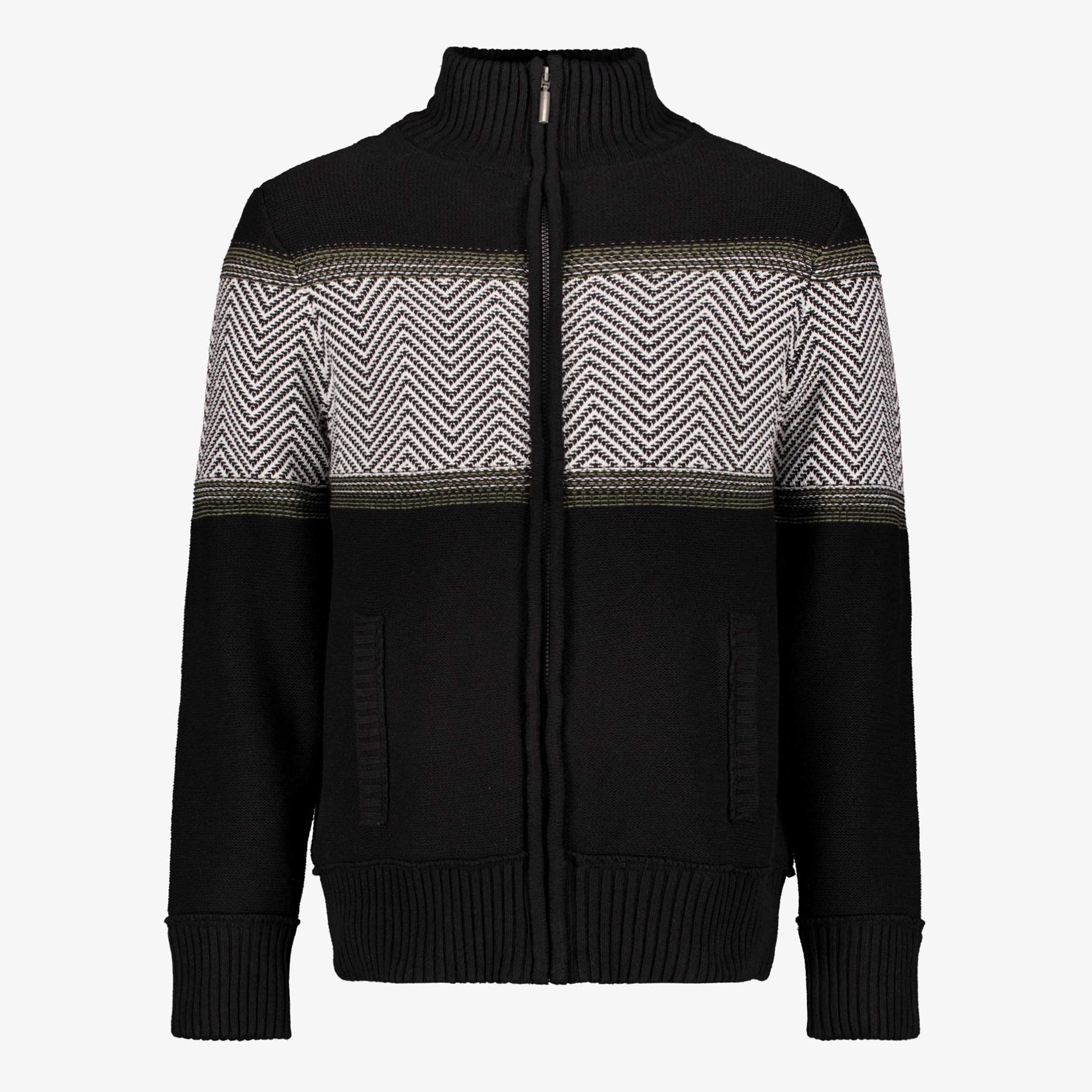 Unsigned heren vest met grafische print zwart