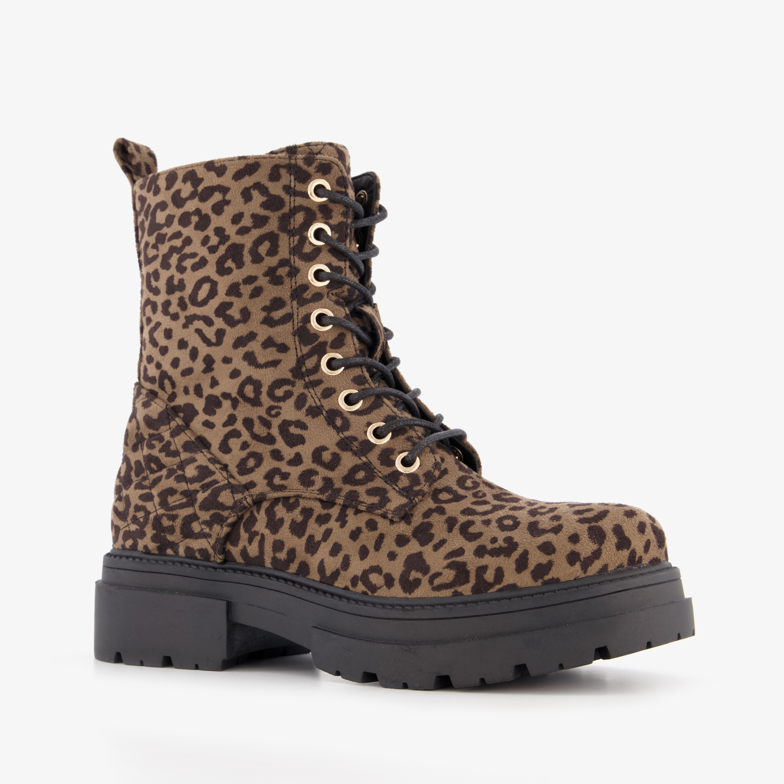 Blue box dames boots panterprint laarzen