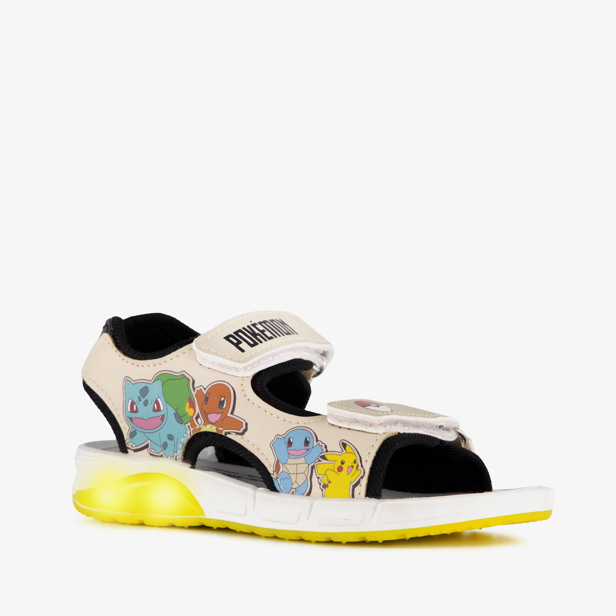 Pokemon jongens sandalen met lichtjes geel