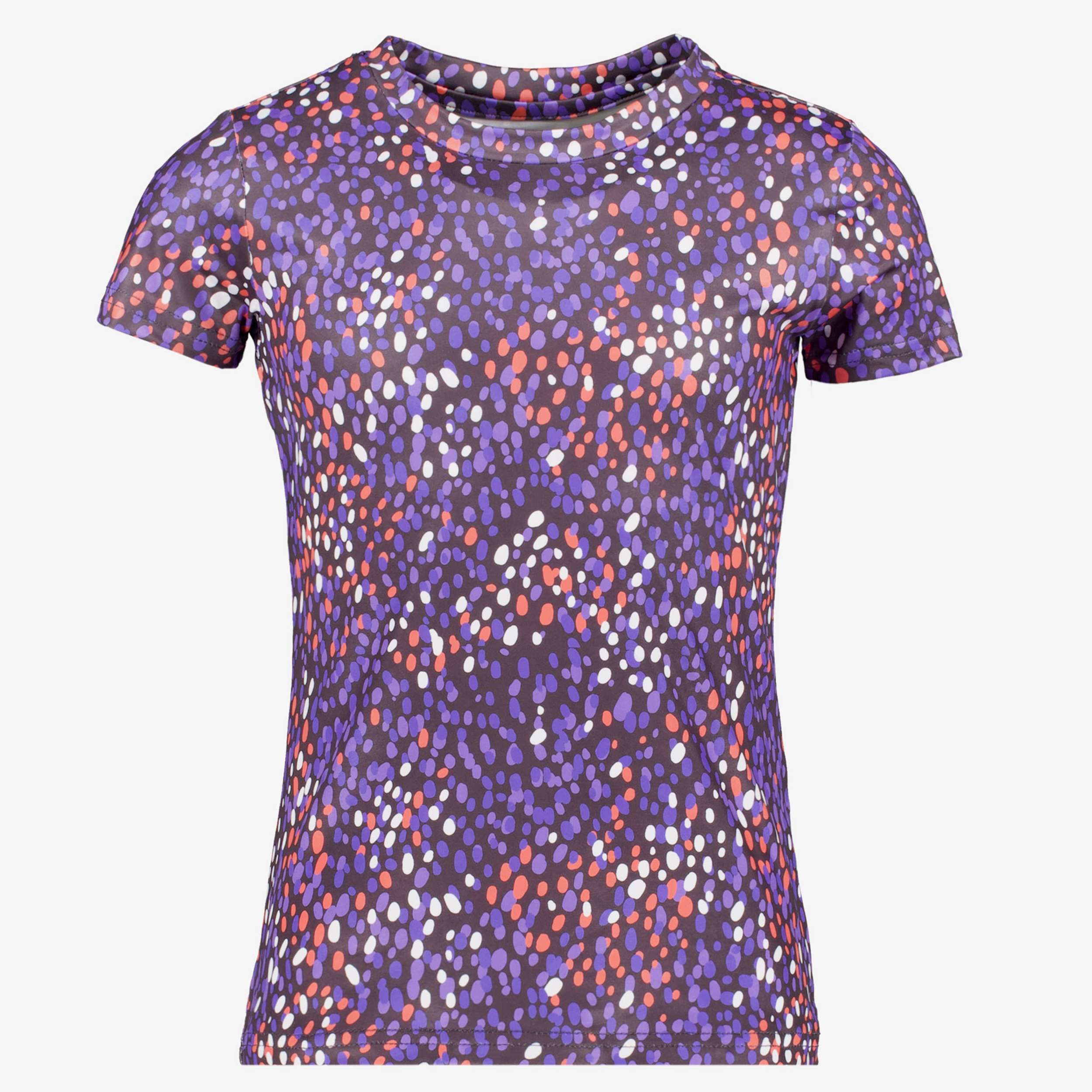 Osaga Dry meisjes sport T-shirt met stippen paars