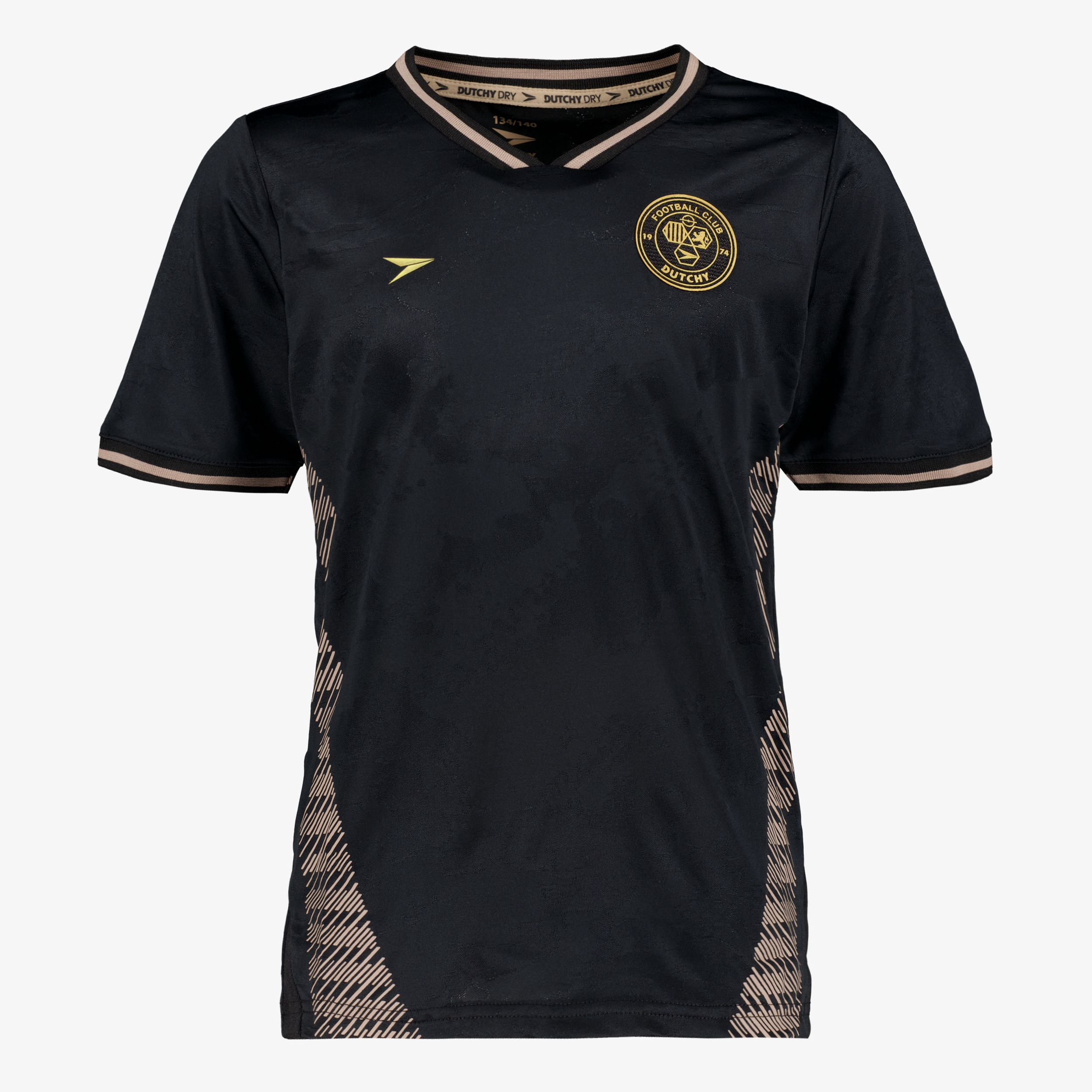 Dutchy Dry kinder voetbal T-shirt zwart