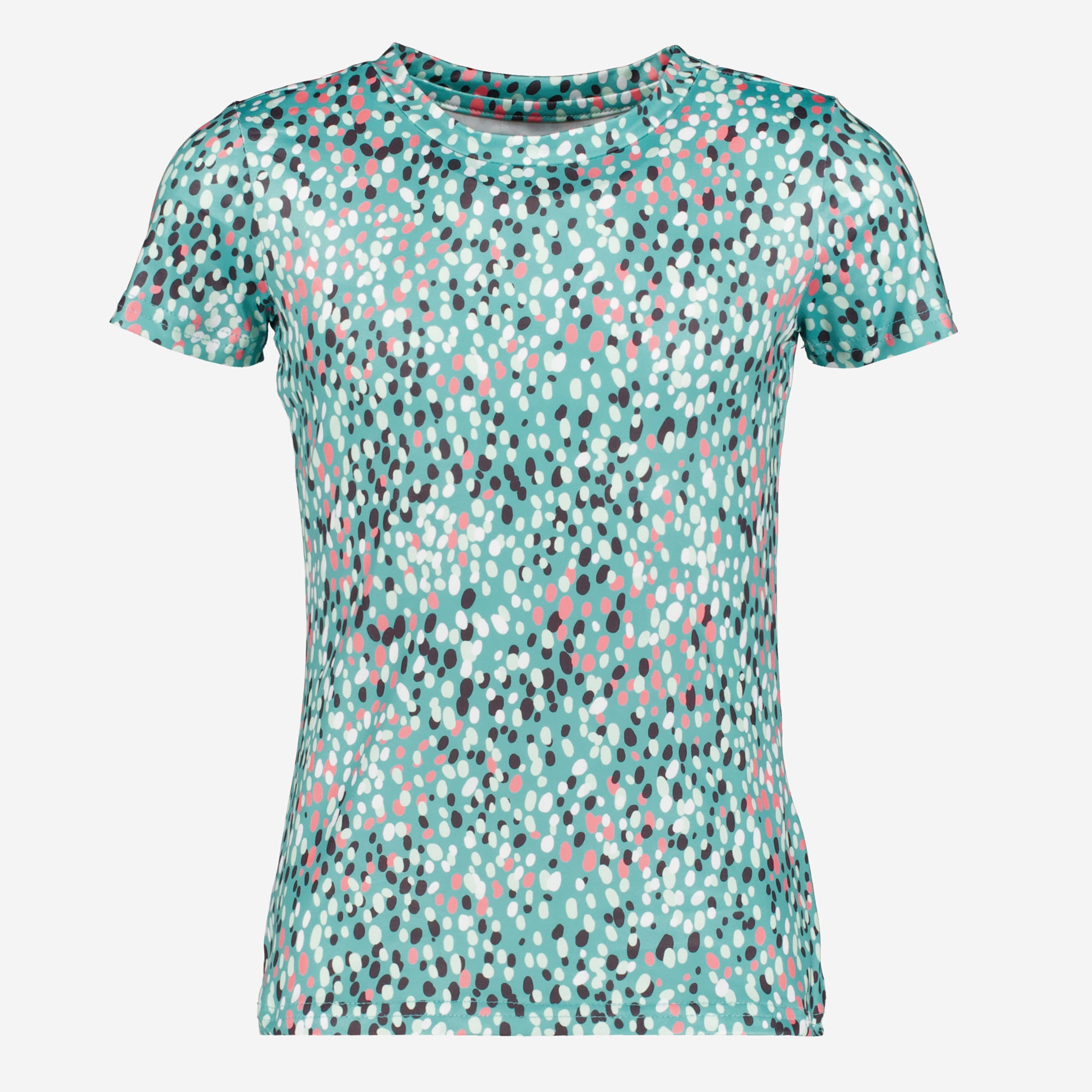 Osaga Dry meisjes sport T-shirt met stippen blauw