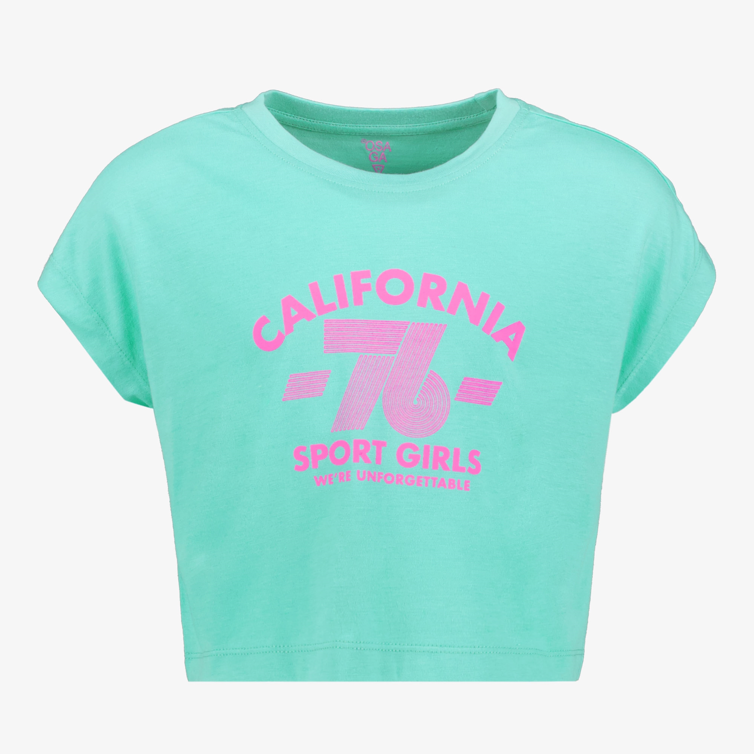 Osaga cropped meisjes sport T-shirt groen
