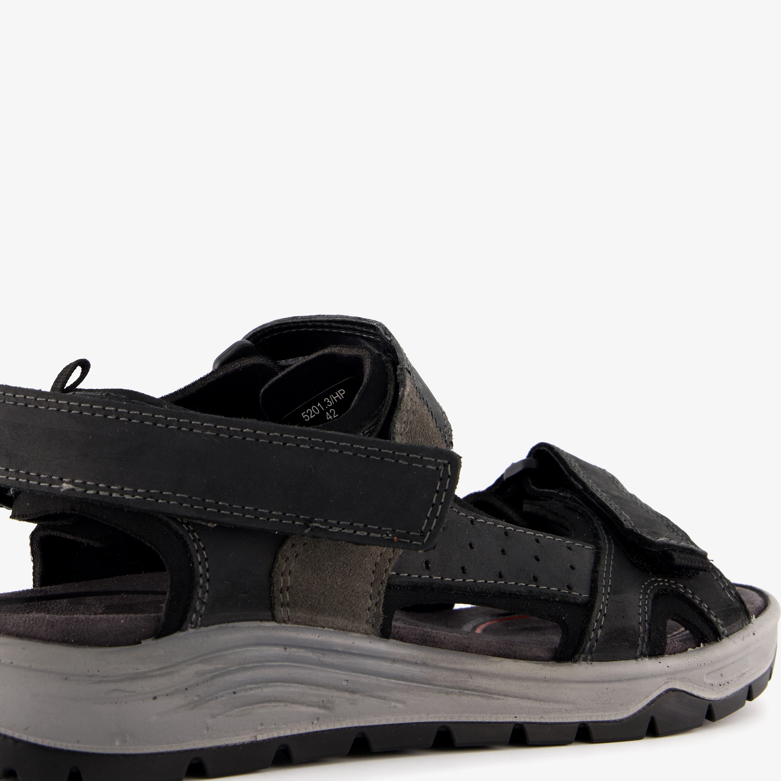 Hush Puppies leren heren sandalen zwart