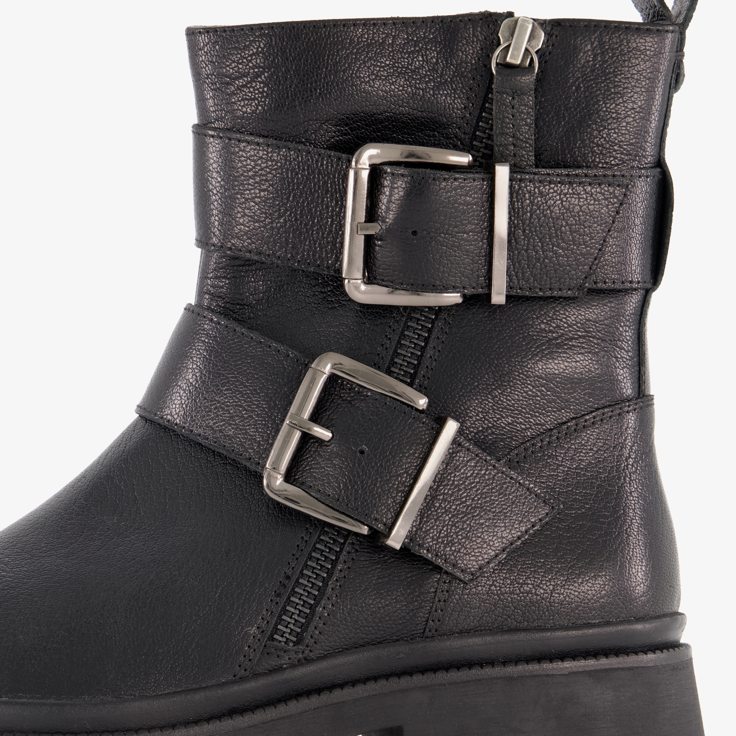 Harper leren dames biker boots zwart laarzen – foto 5