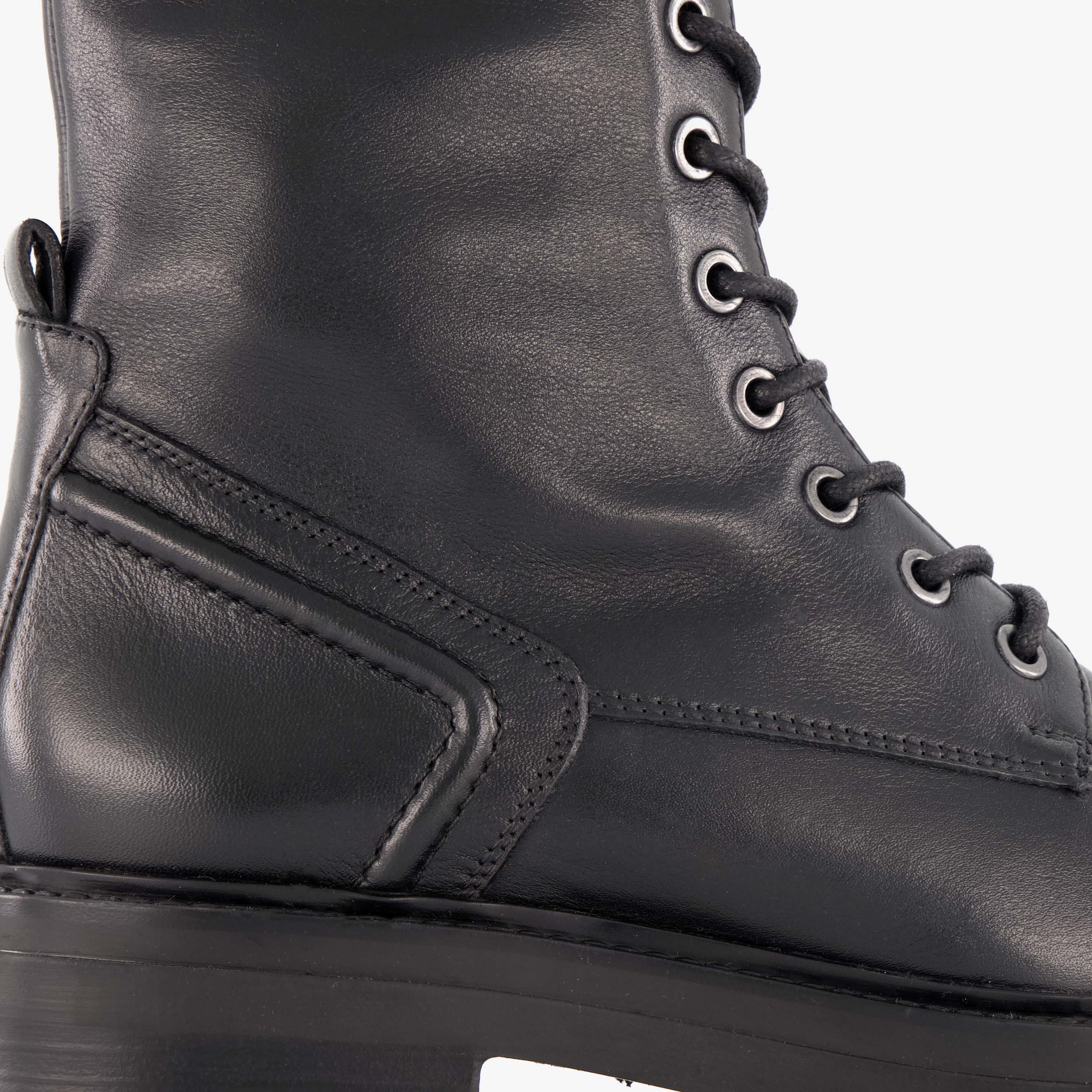Harper leren dames veterboots zwart laarzen – foto 5