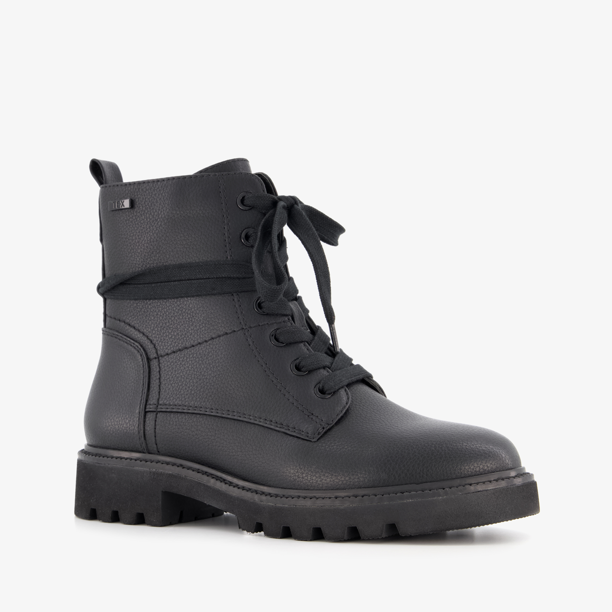 Softline dames veterboots zwart laarzen
