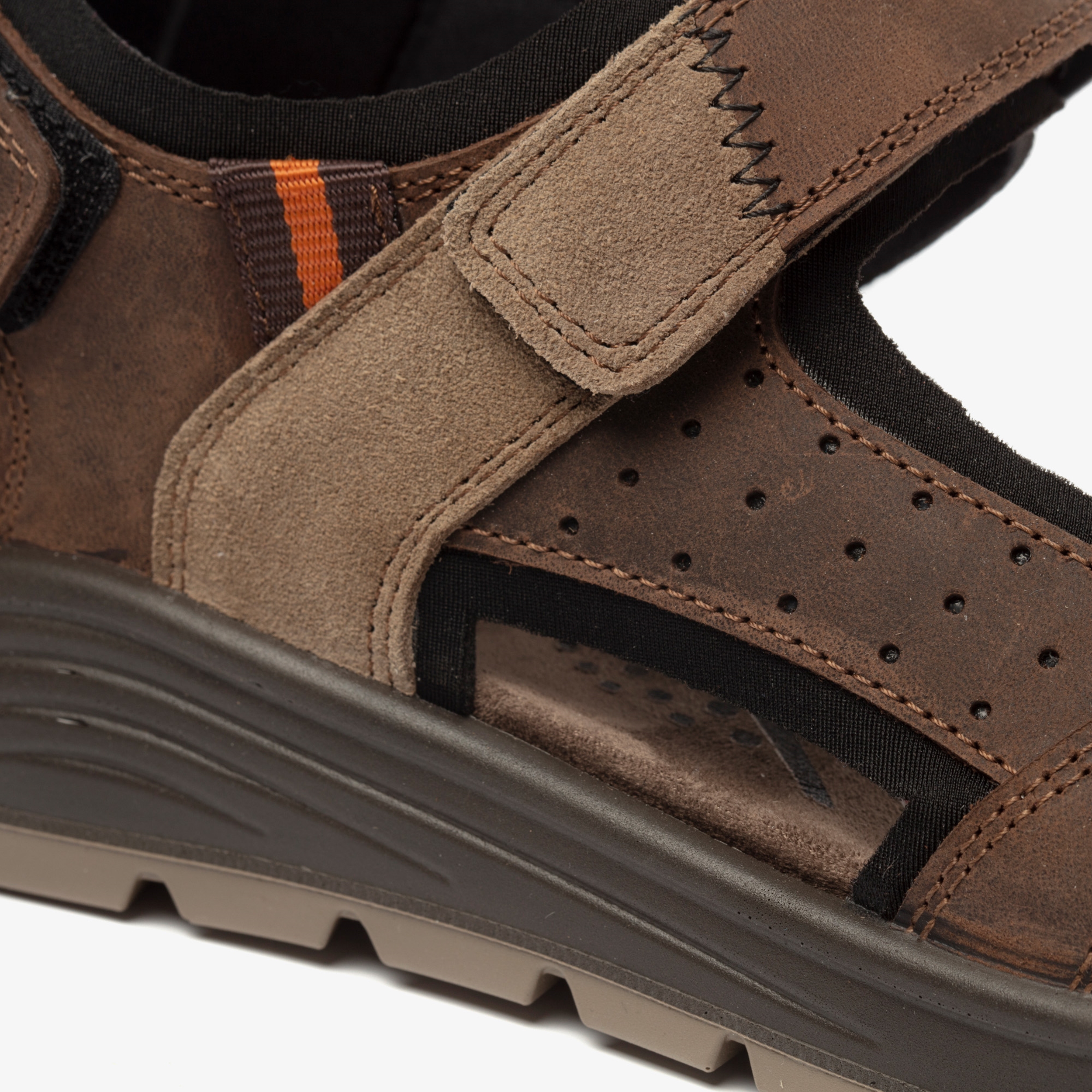 Hush Puppies leren heren sandalen bruin